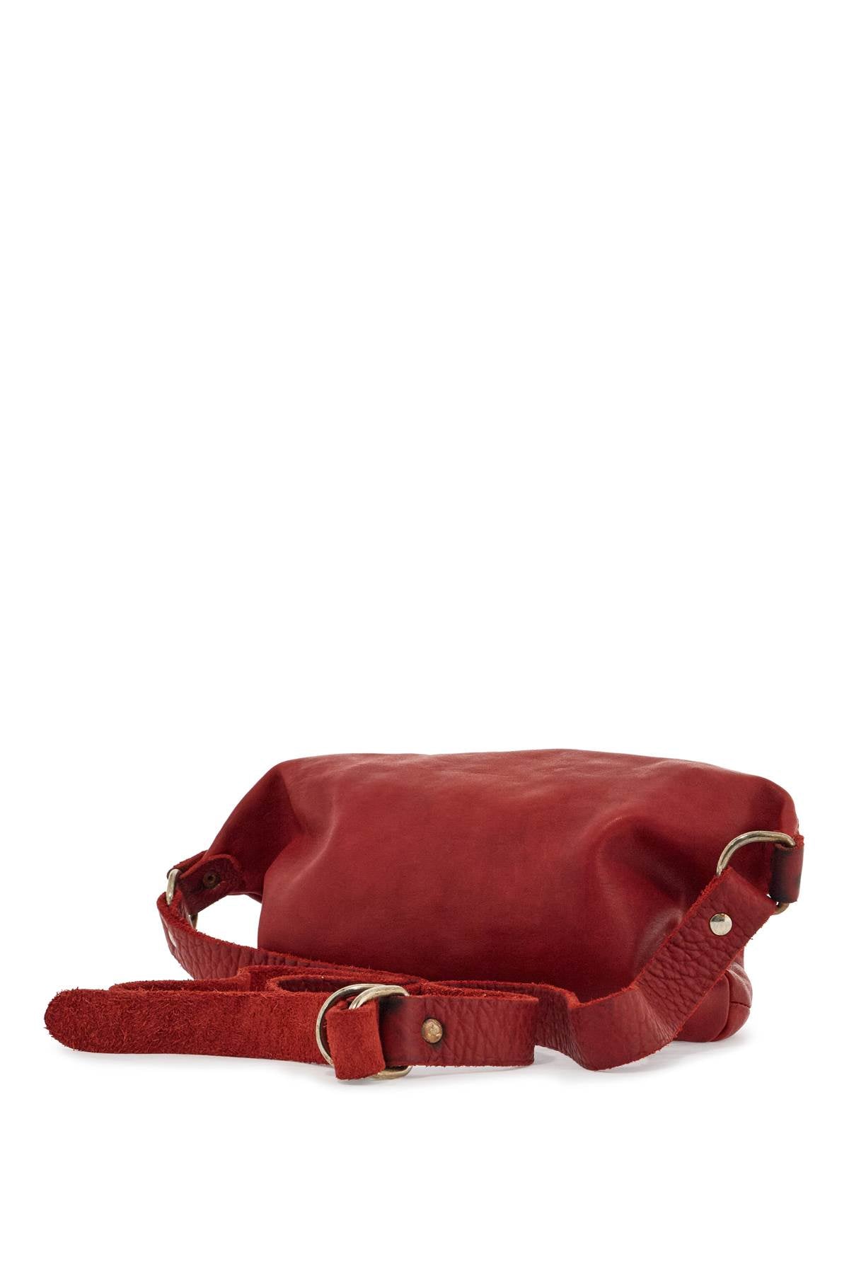 Guidi medium red horse leather fanny pack with adjustable shoulder strap image 1