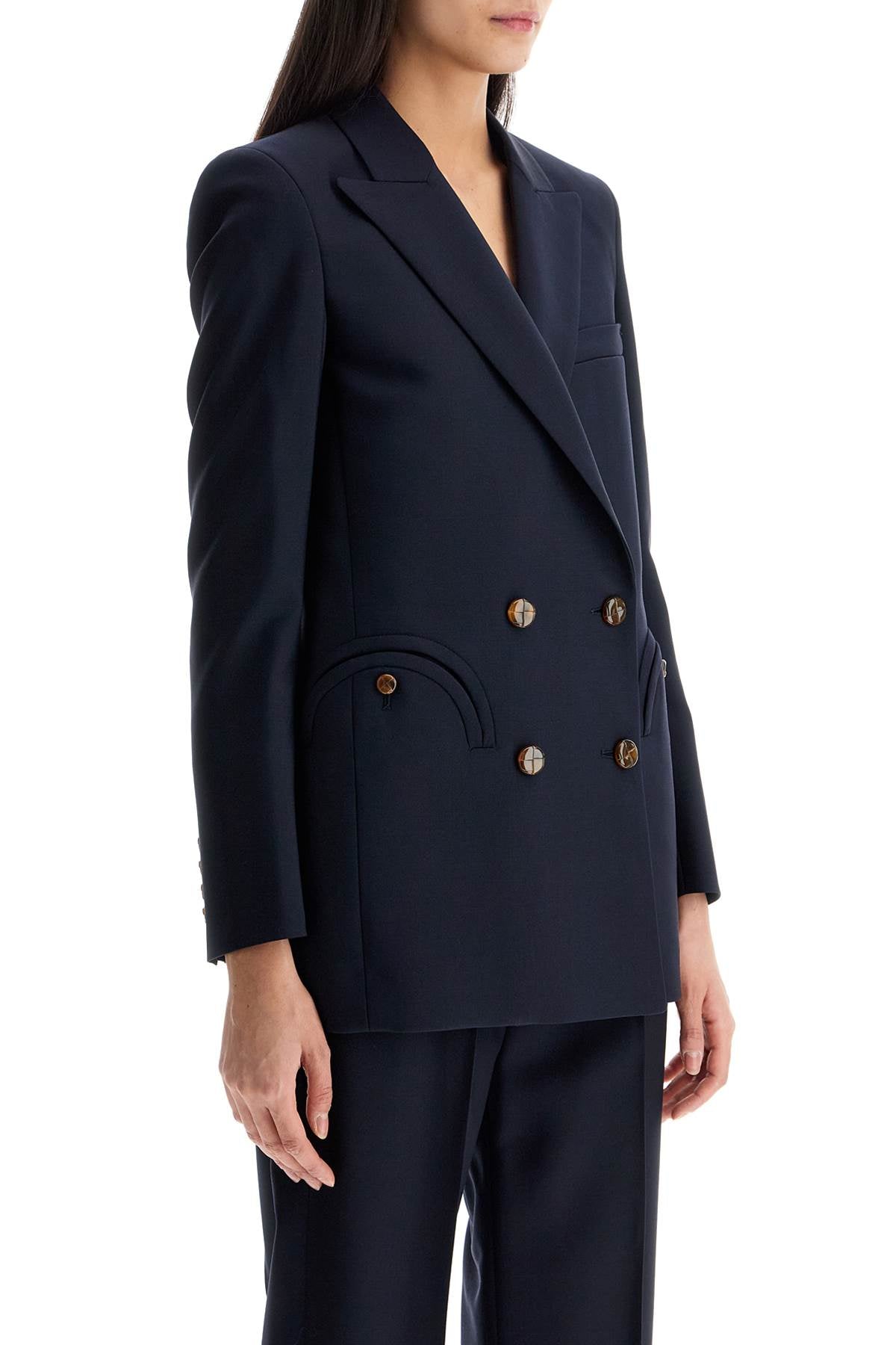 Blaze Milano navy blue virgin wool single-breasted blazer image 1