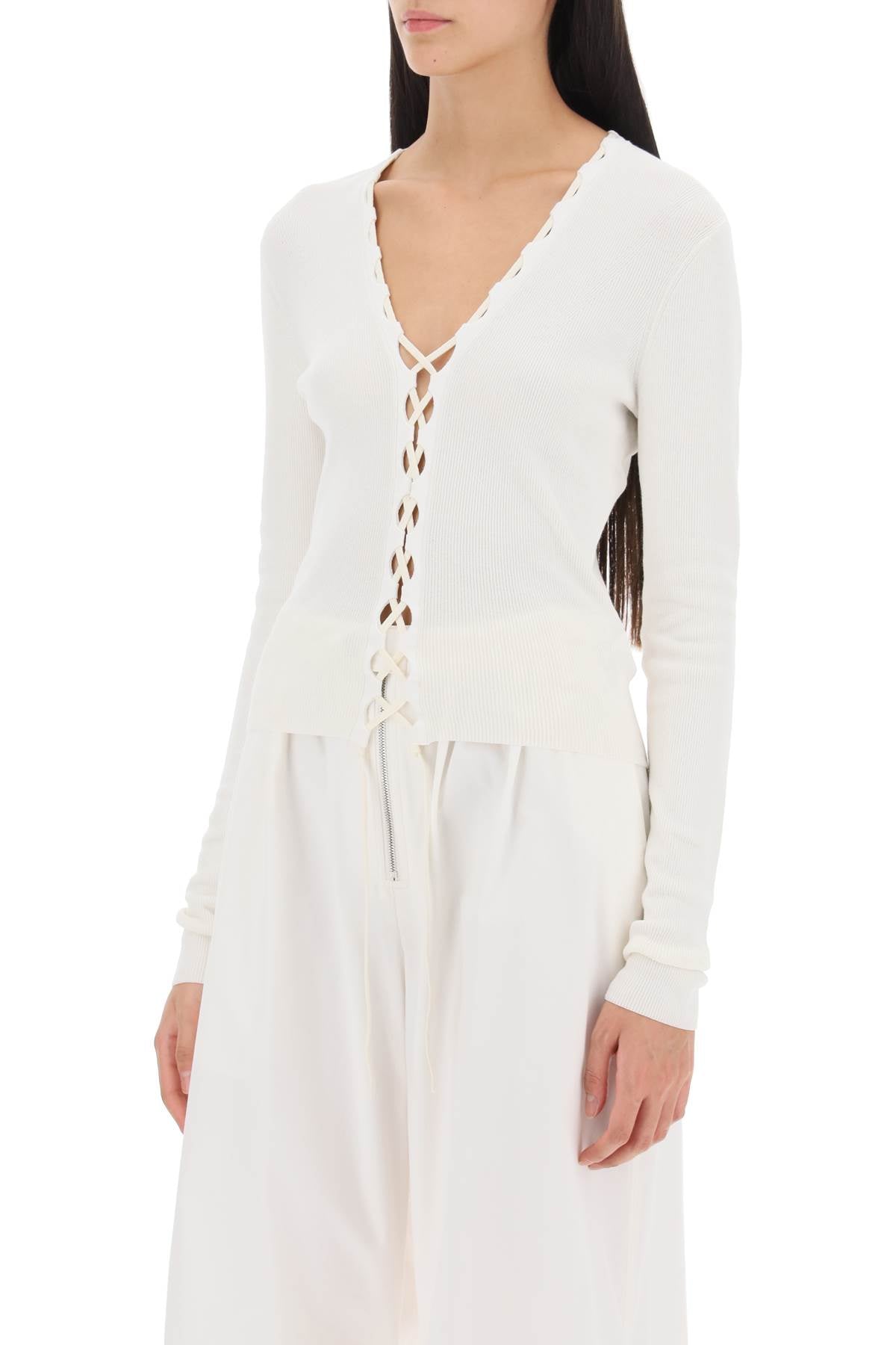 Dion Lee lace-up cardigan image 3