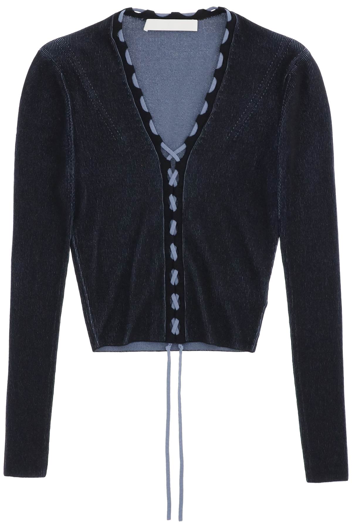 Dion Lee two-tone lace-up cardigan image 0