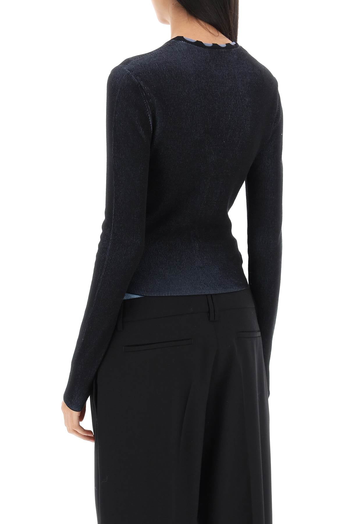 Dion Lee two-tone lace-up cardigan image 2