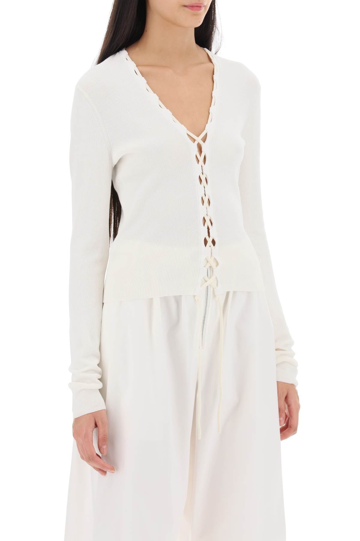 Dion Lee lace-up cardigan image 1