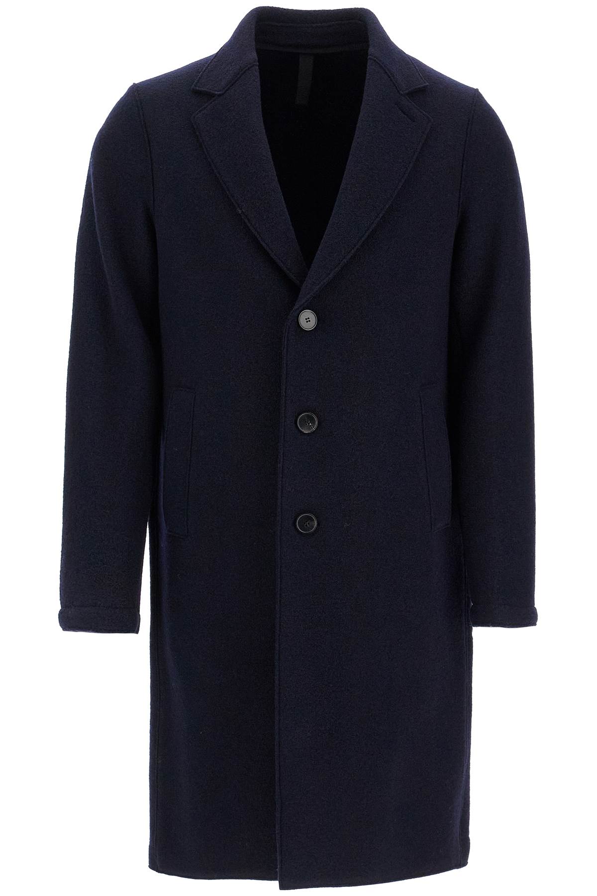 Harris Wharf London single-breasted wool coat in boiled image 0