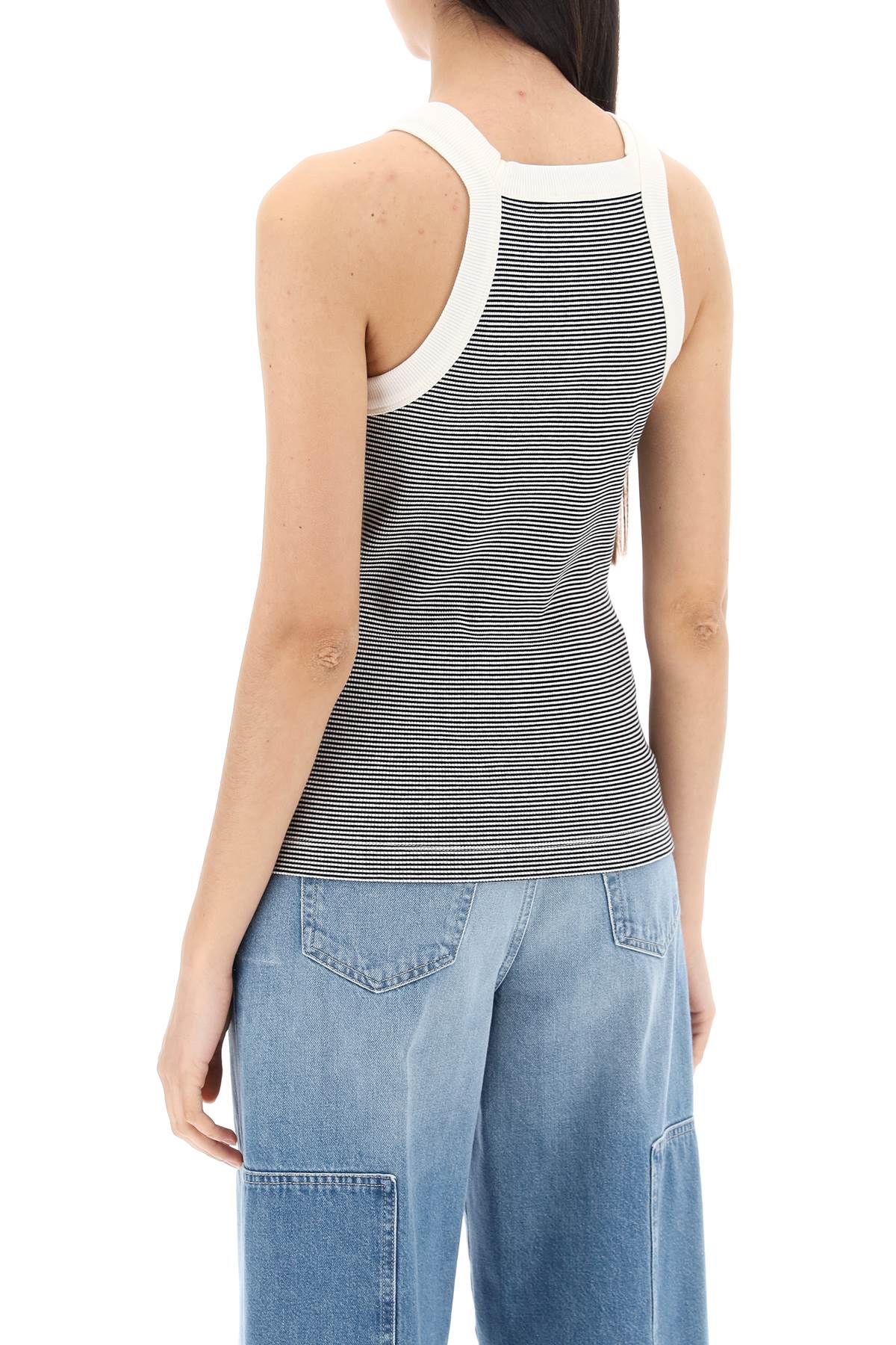 Closed Striped Racerback Tank Top image 2