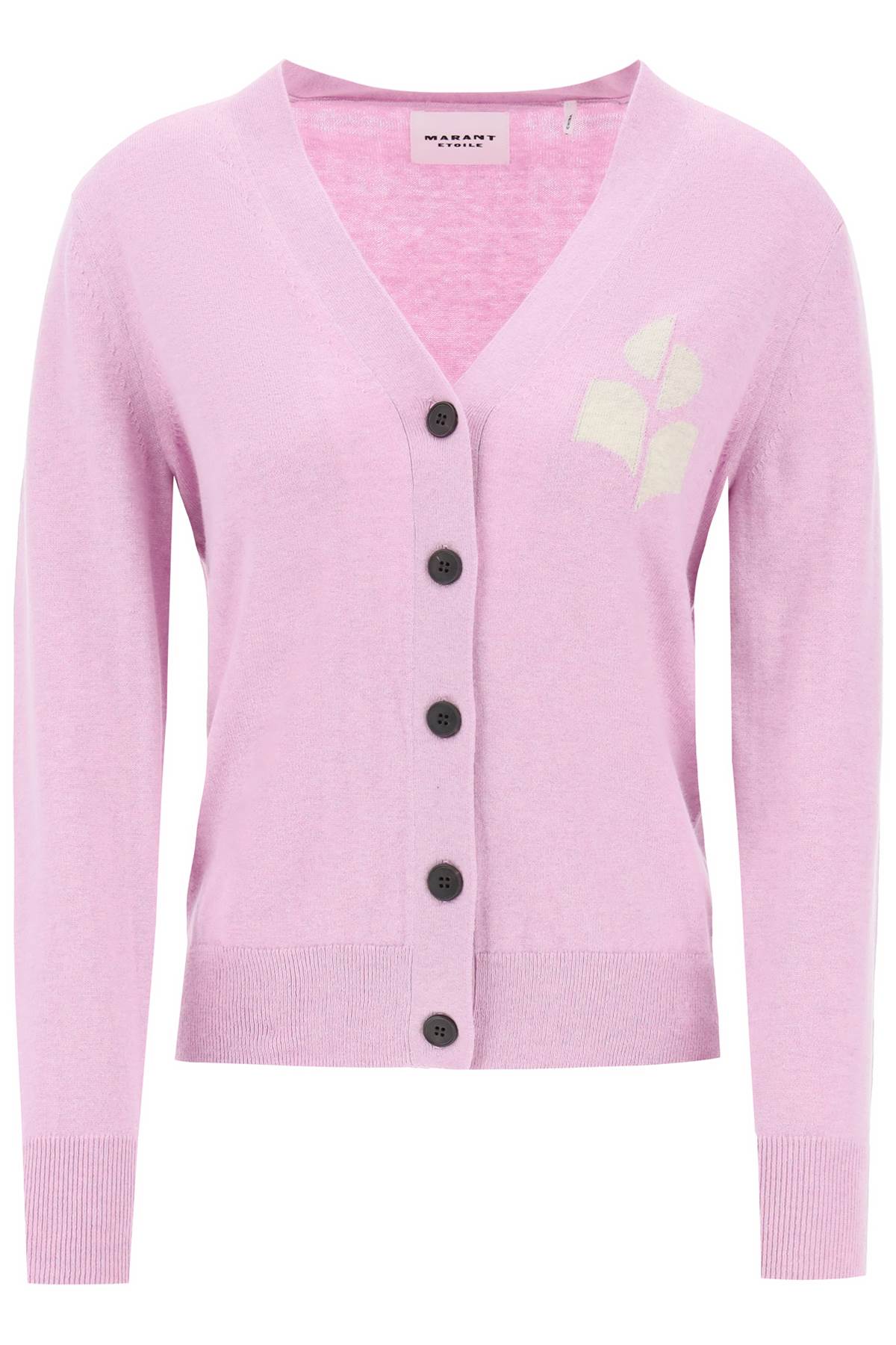 Isabel Marant ETOILE karin cardigan with logo intarsia image 0