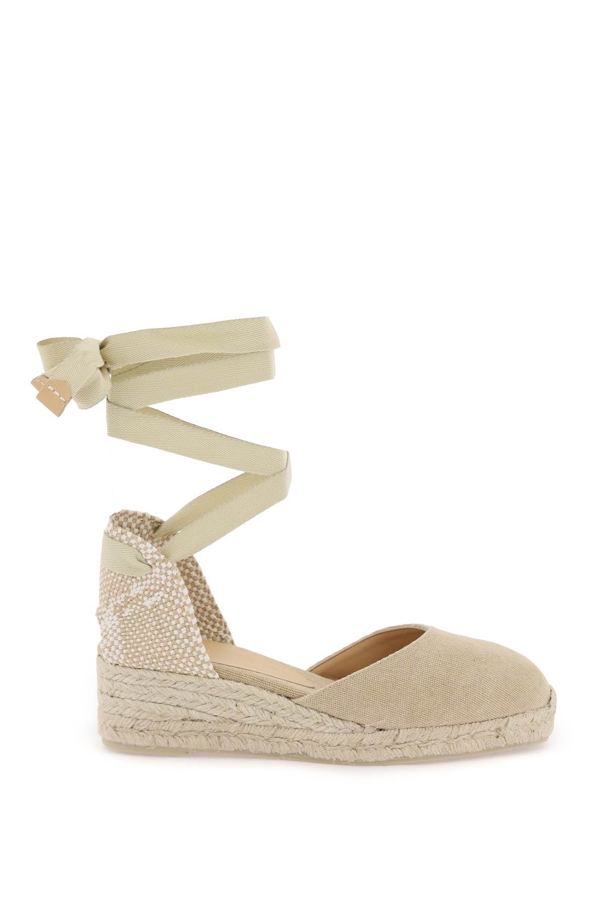 Castaner Carina Wedge Espadrilles: Handmade Canvas Espadrilles with Ribbon Tie image 0