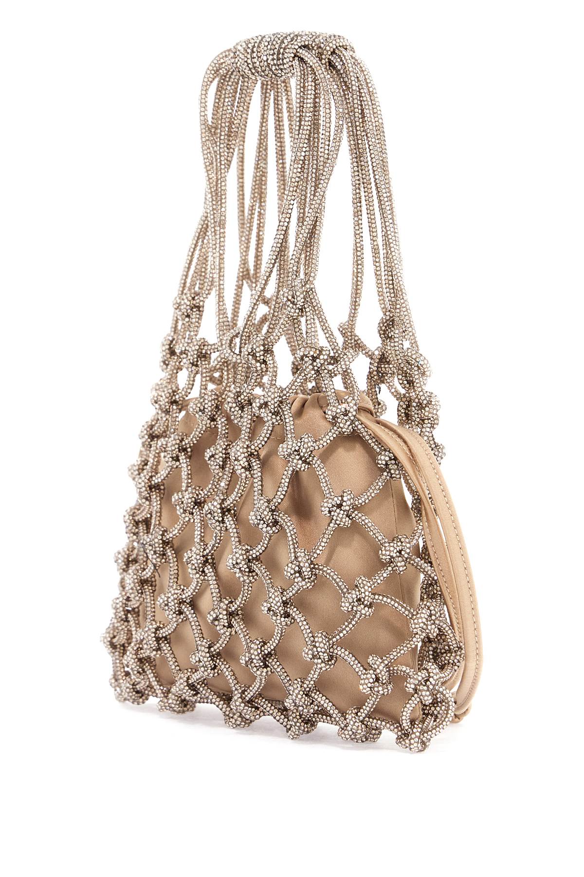 Hibourama Mini Carrie Woven Mesh Handbag with Crystal Thread image 1