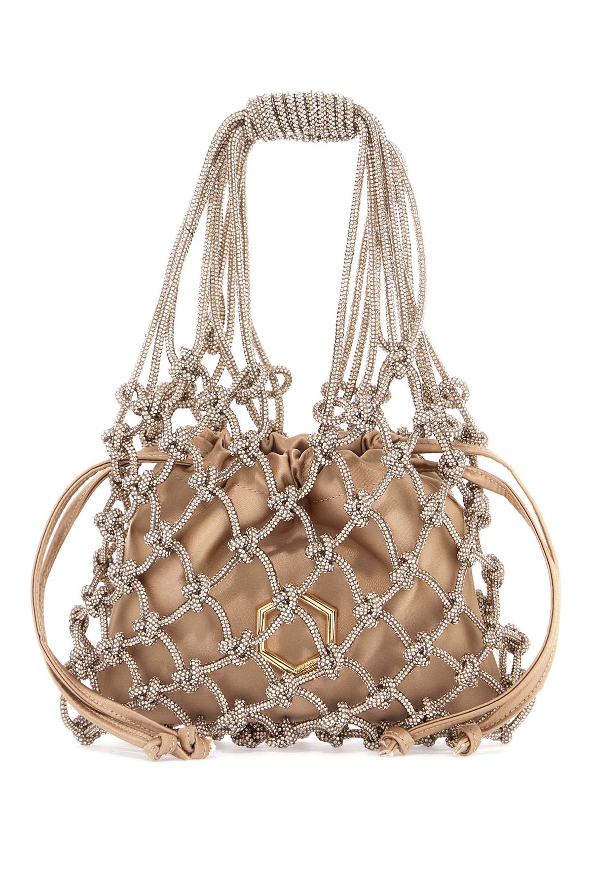 Hibourama Mini Carrie Woven Mesh Handbag with Crystal Thread image 0