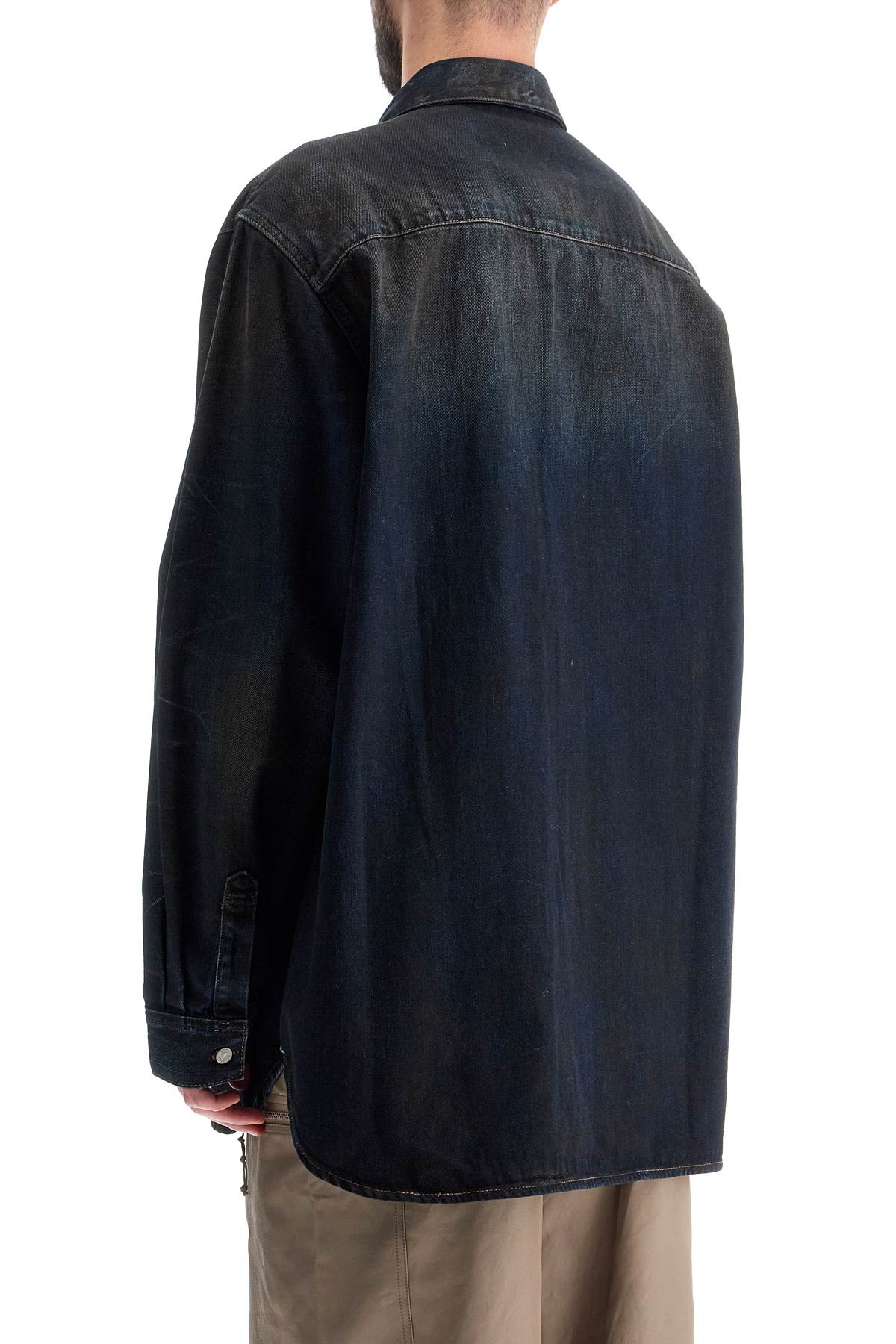 Acne Studios Unisex Distressed Denim Shirt image 2