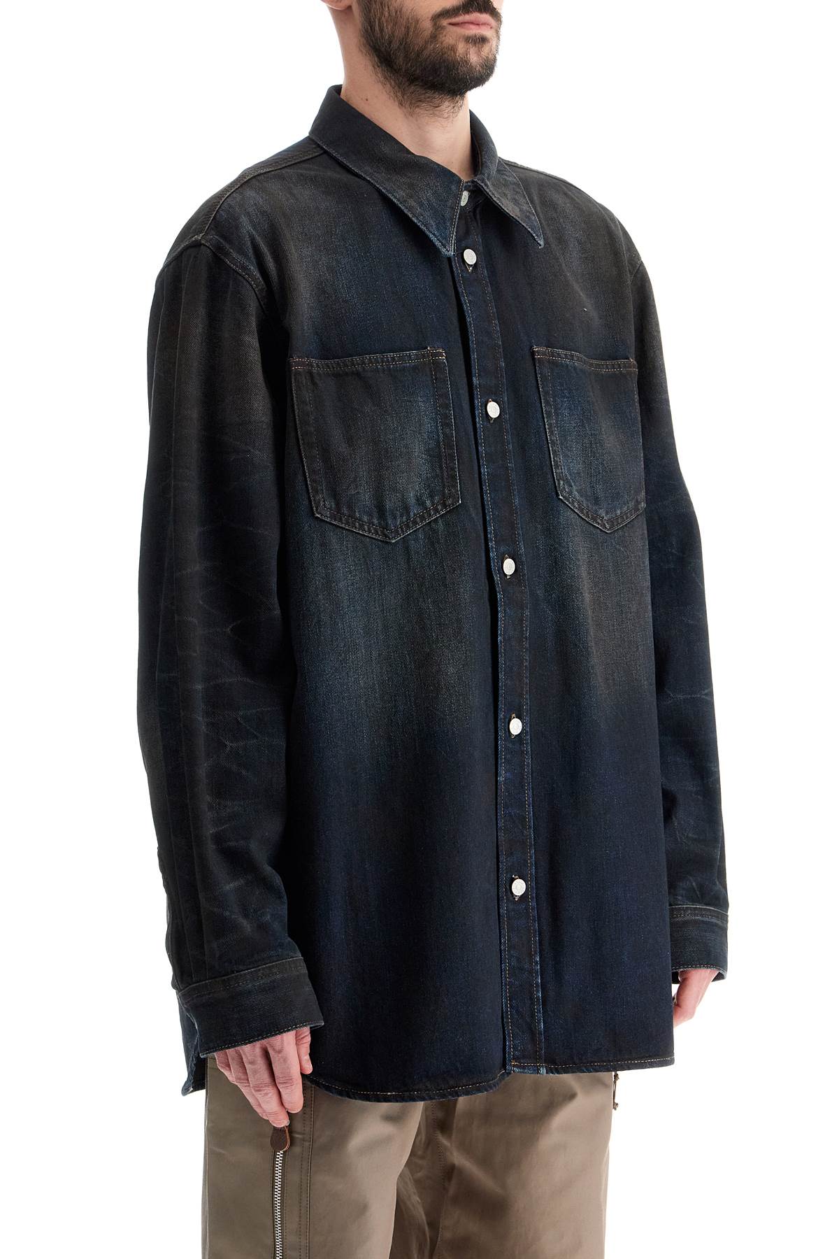 Acne Studios Unisex Distressed Denim Shirt image 1