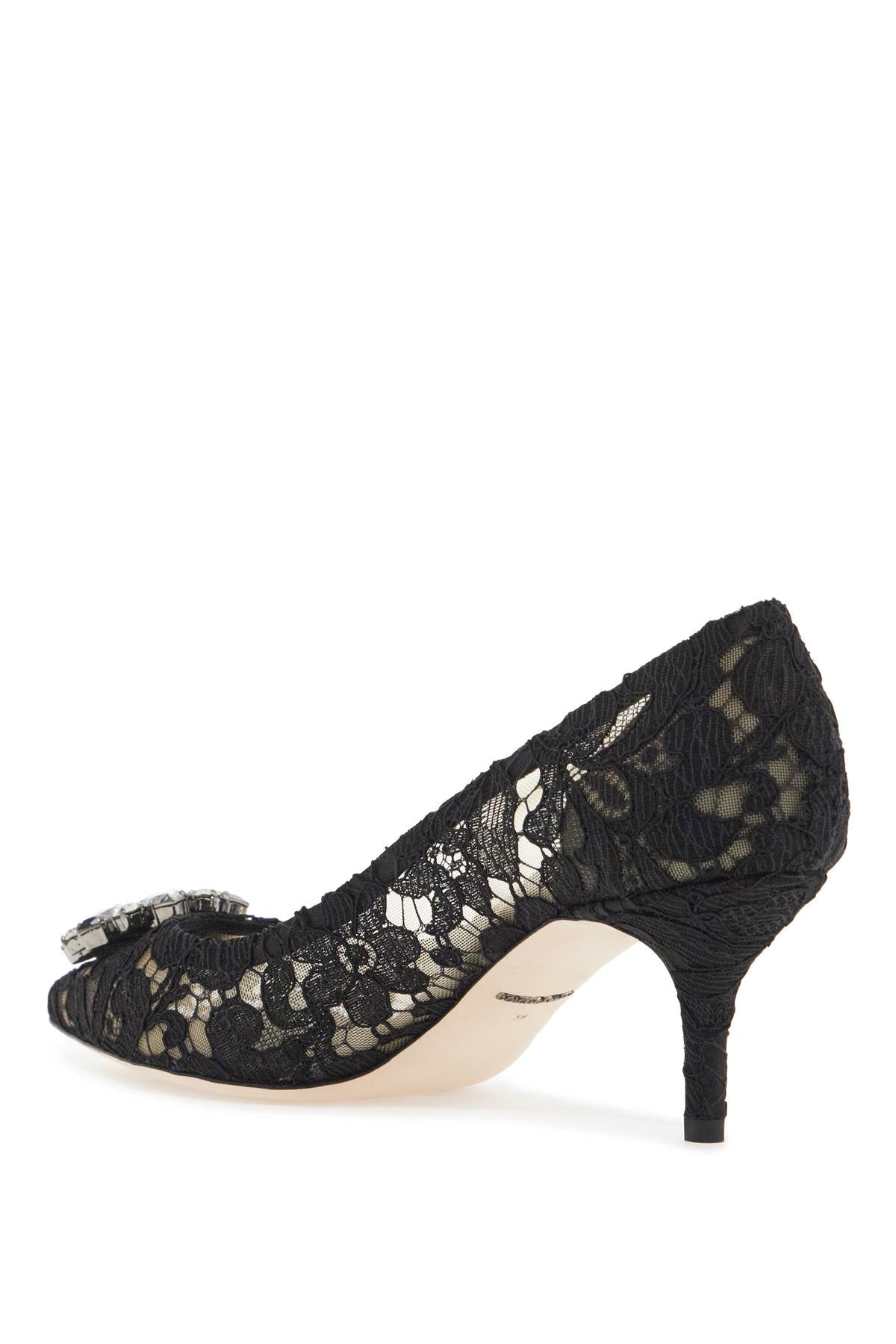 Dolce & Gabbana Bellucci Lace Pumps with Crystal Flower - 60mm image 2