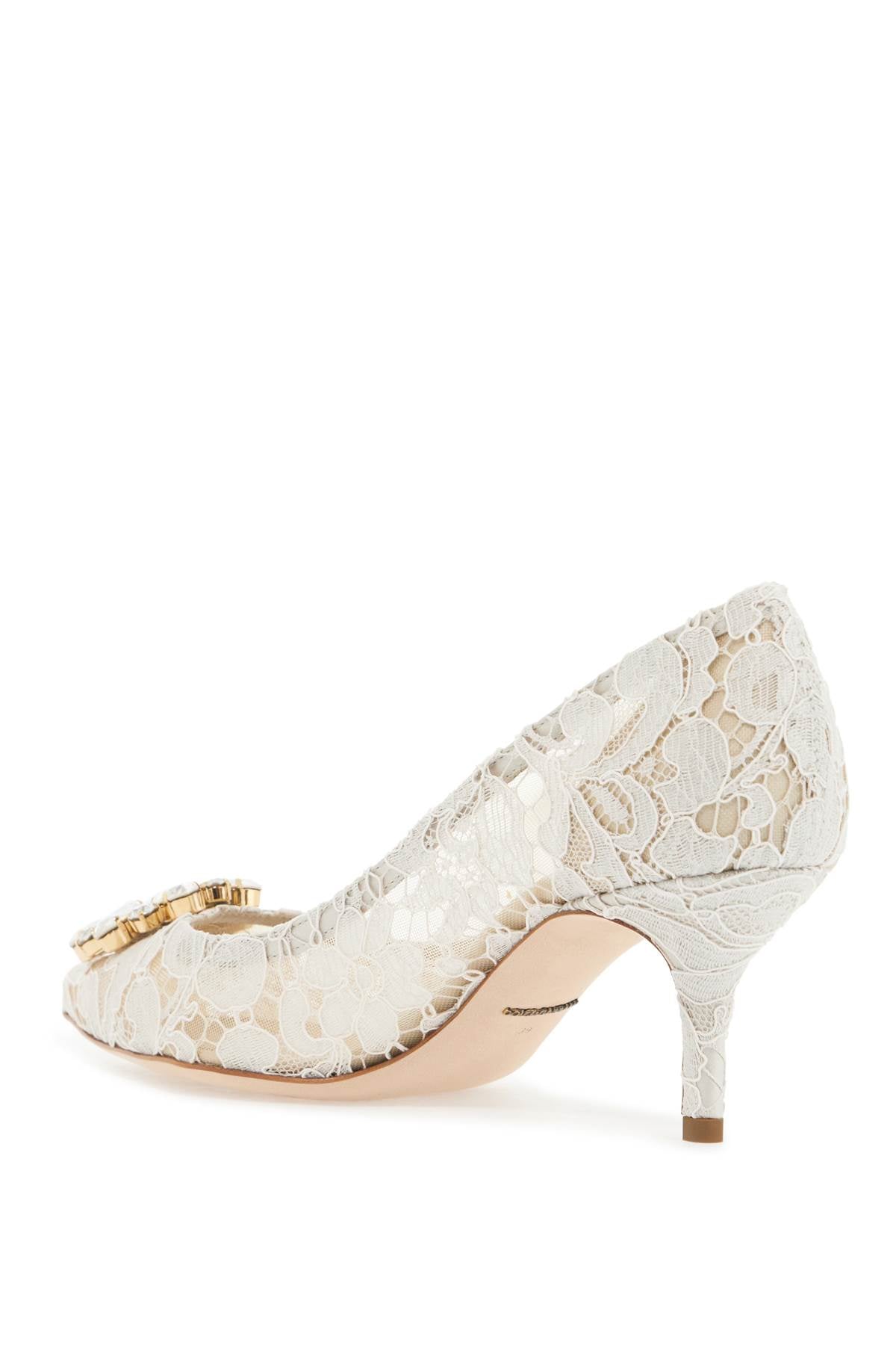 Dolce & Gabbana Bellucci Lace Pumps with Crystal Flower - 60mm Heel image 2