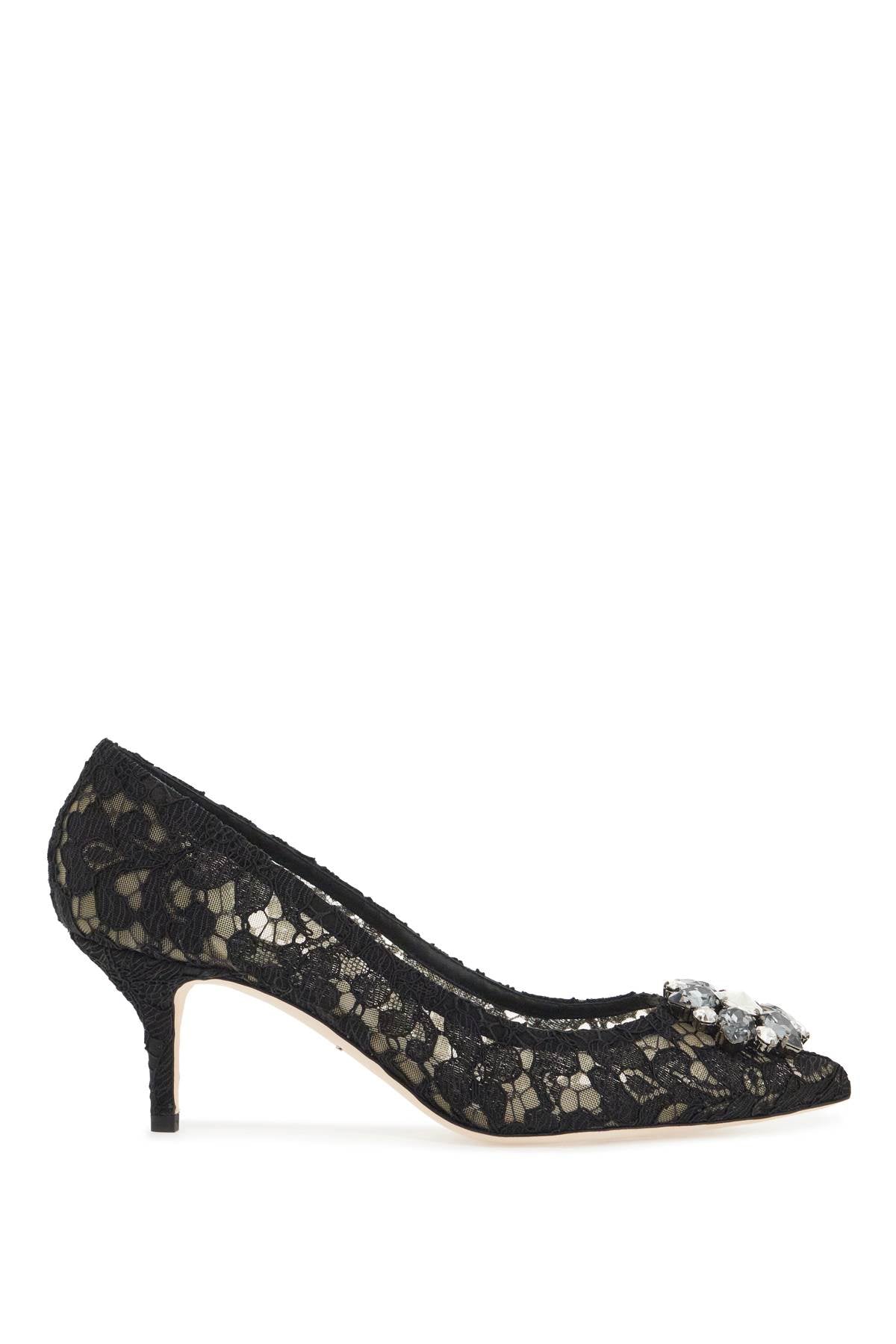 Dolce & Gabbana Bellucci Lace Pumps with Crystal Flower - 60mm image 0