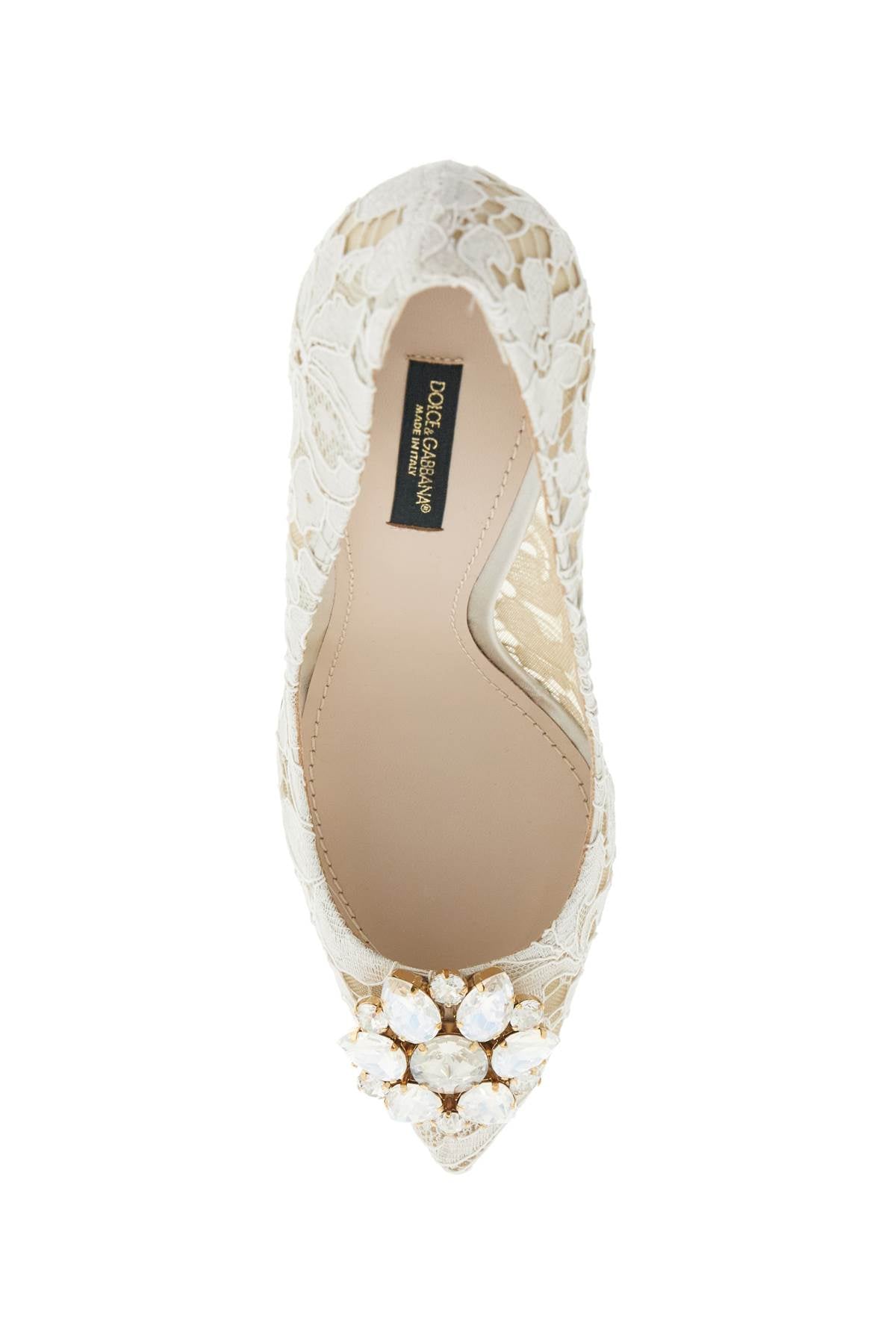 Dolce & Gabbana Bellucci Lace Pumps with Crystal Flower - 90mm Heel image 1