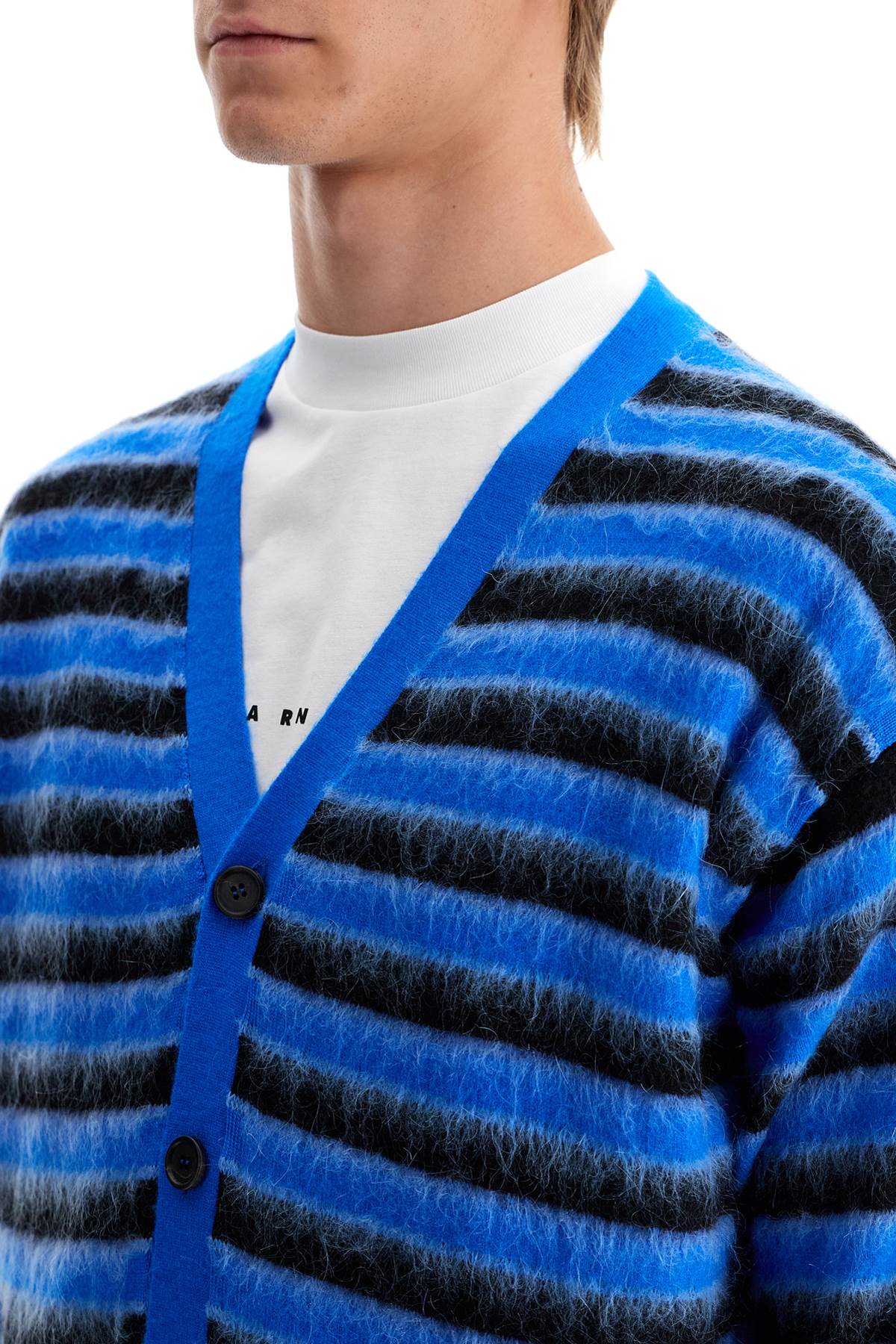 Marni Striped Wool and Mohair Cardigan image 3