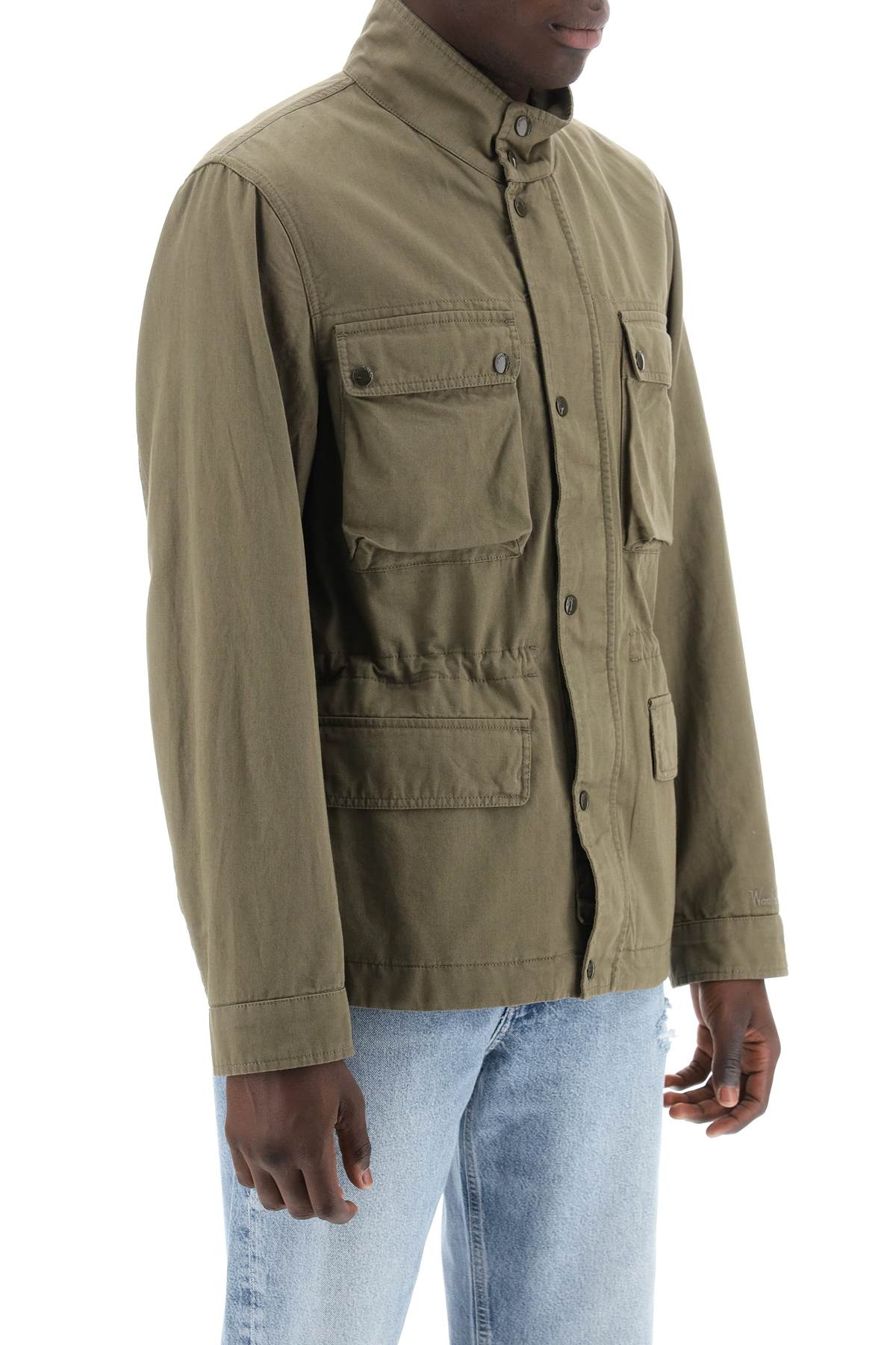 Woolrich "field jacket in cotton and linen blend" image 1