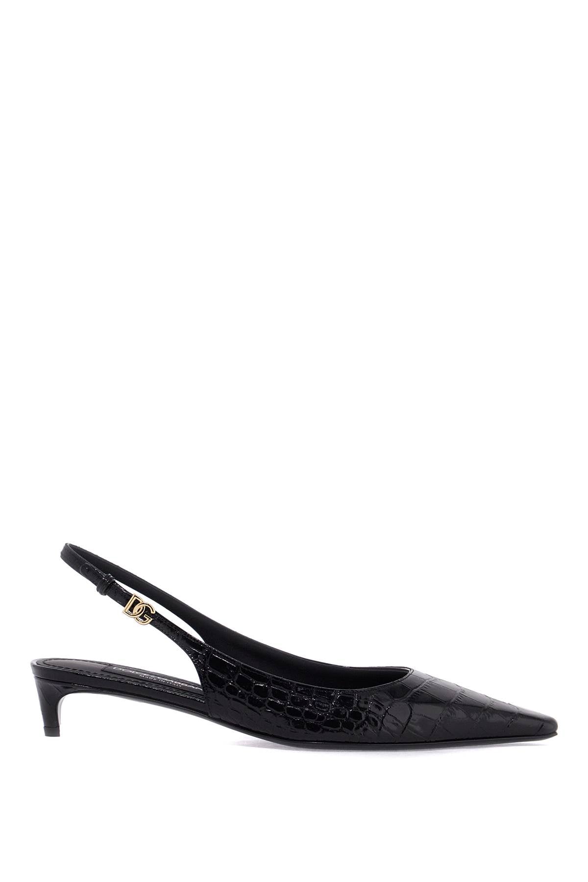 Dolce & Gabbana Cocco Print Leather Slingback Pumps image 0