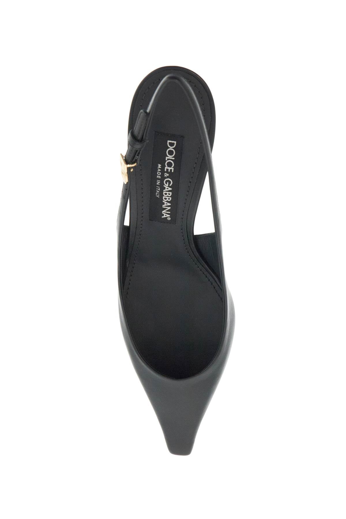 Dolce & Gabbana Nappa Leather Slingback Pumps with DG Buckle image 1