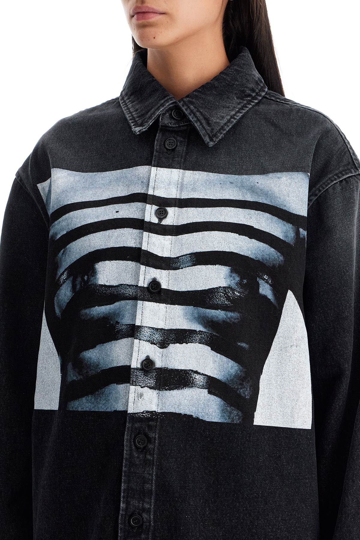 Jean Paul Gaultier Oversized Denim 'Body Marinière' Shirt image 3