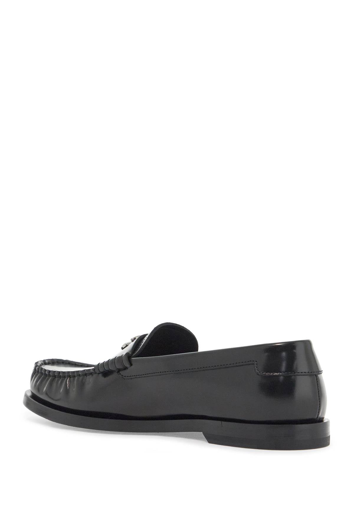 Dolce & Gabbana Brushed Leather Loafers with DG Logo image 2