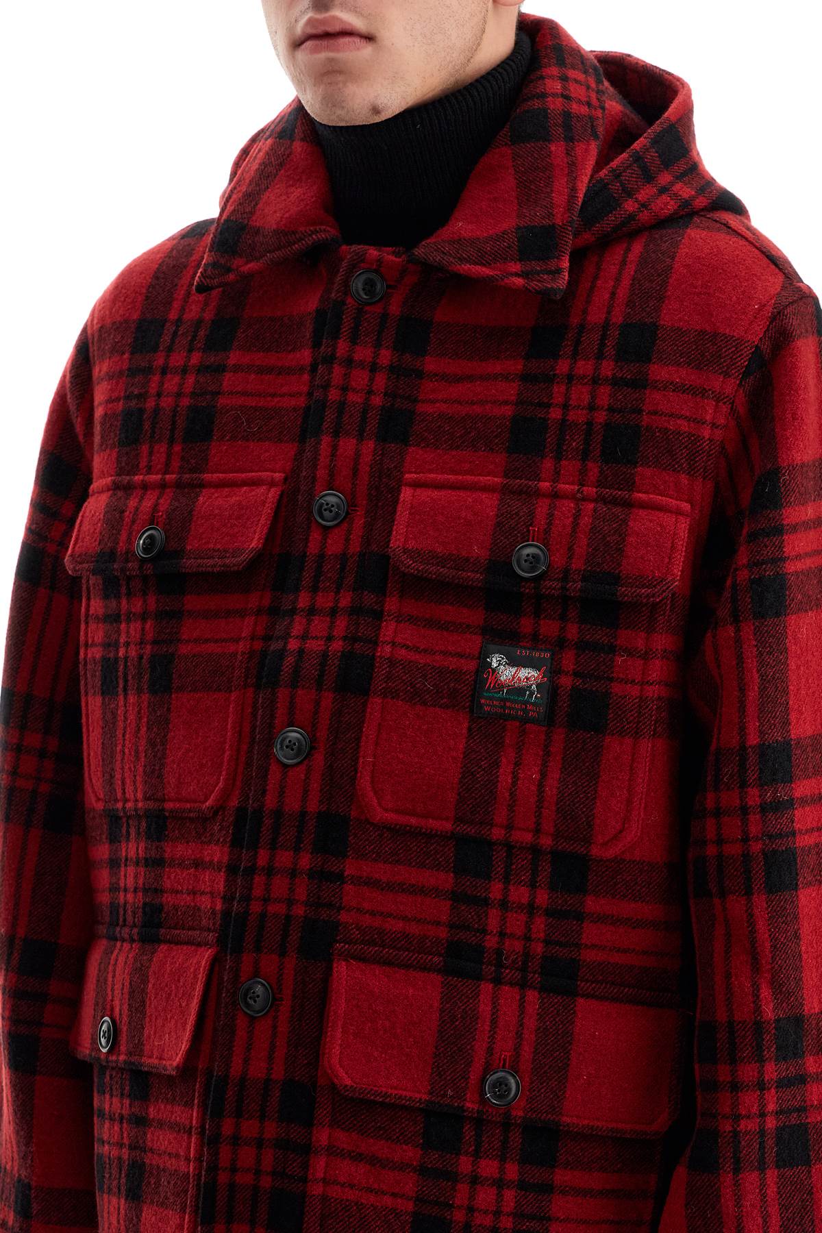 Woolrich plaid cruiser hooded jacket image 3