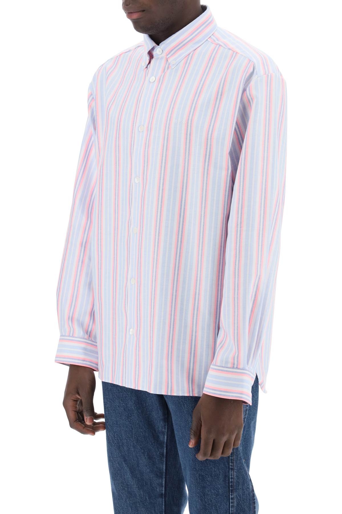 A.P.C. Mathias Striped Oxford Shirt image 3