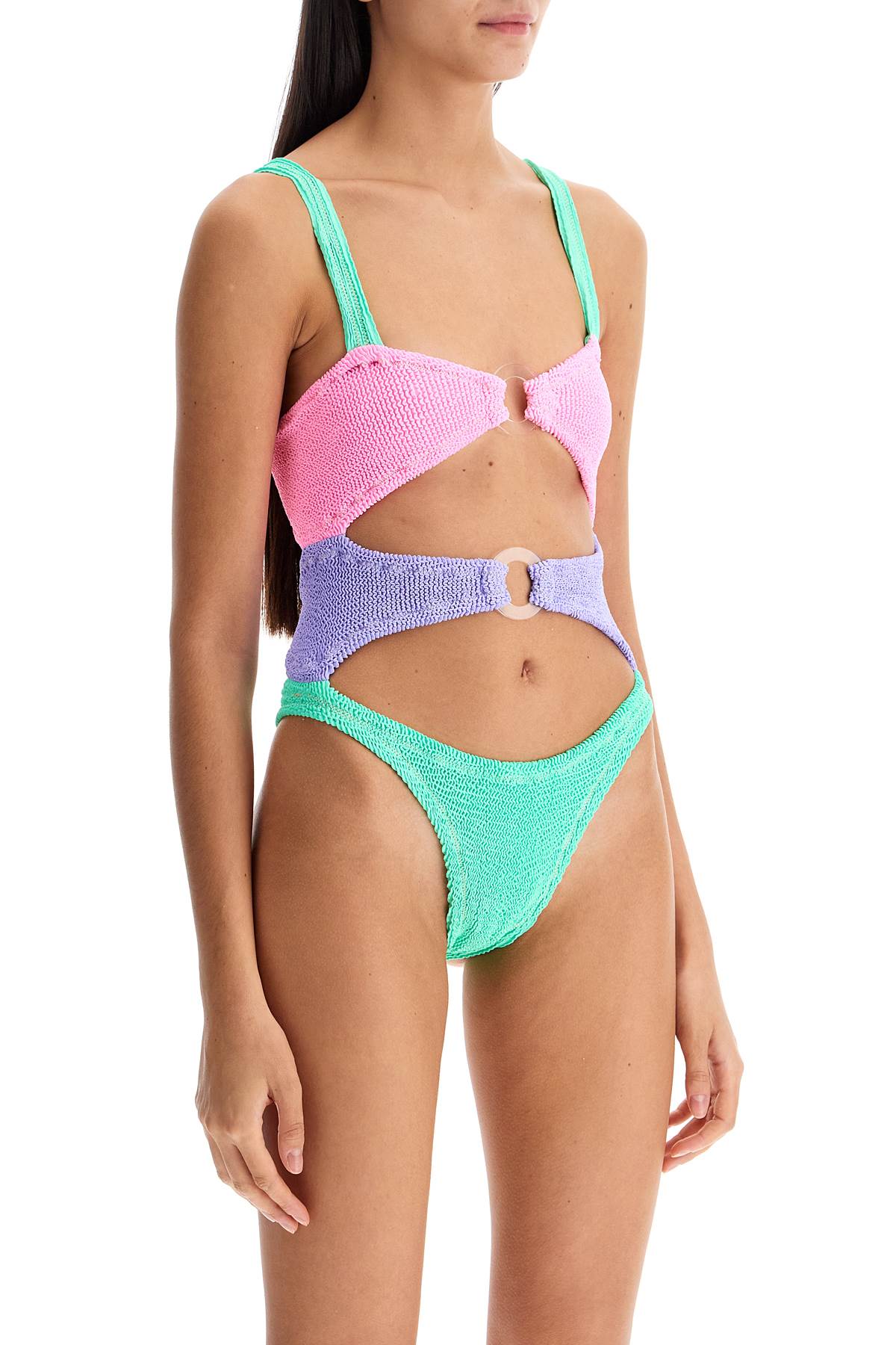 Reina Olga Color-Block Cutout One-Piece Swimsuit image 1