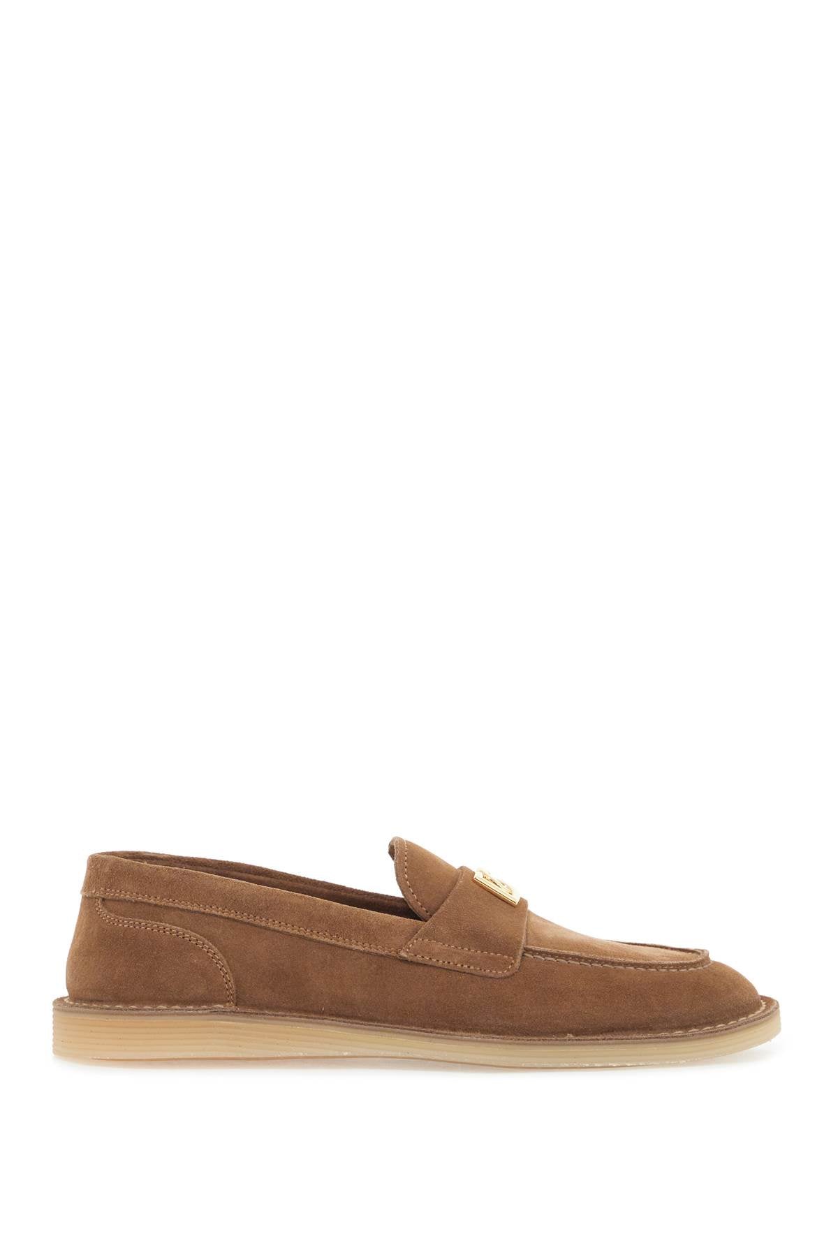 Dolce & Gabbana Suede Leather Logo Moccasins image 0