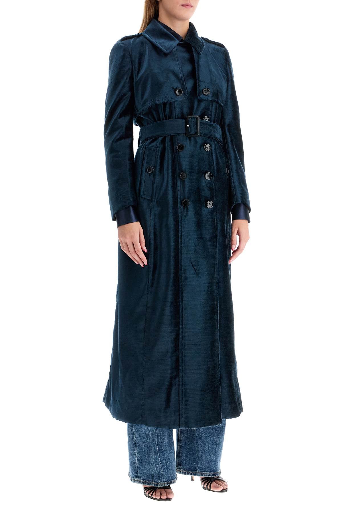 Tom Ford Flame Velvet Double-Breasted Maxi Coat image 1