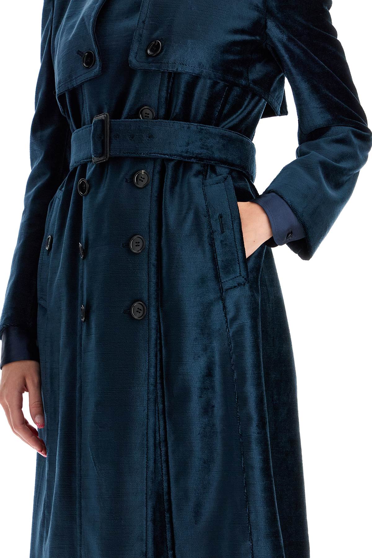 Tom Ford Flame Velvet Double-Breasted Maxi Coat image 3