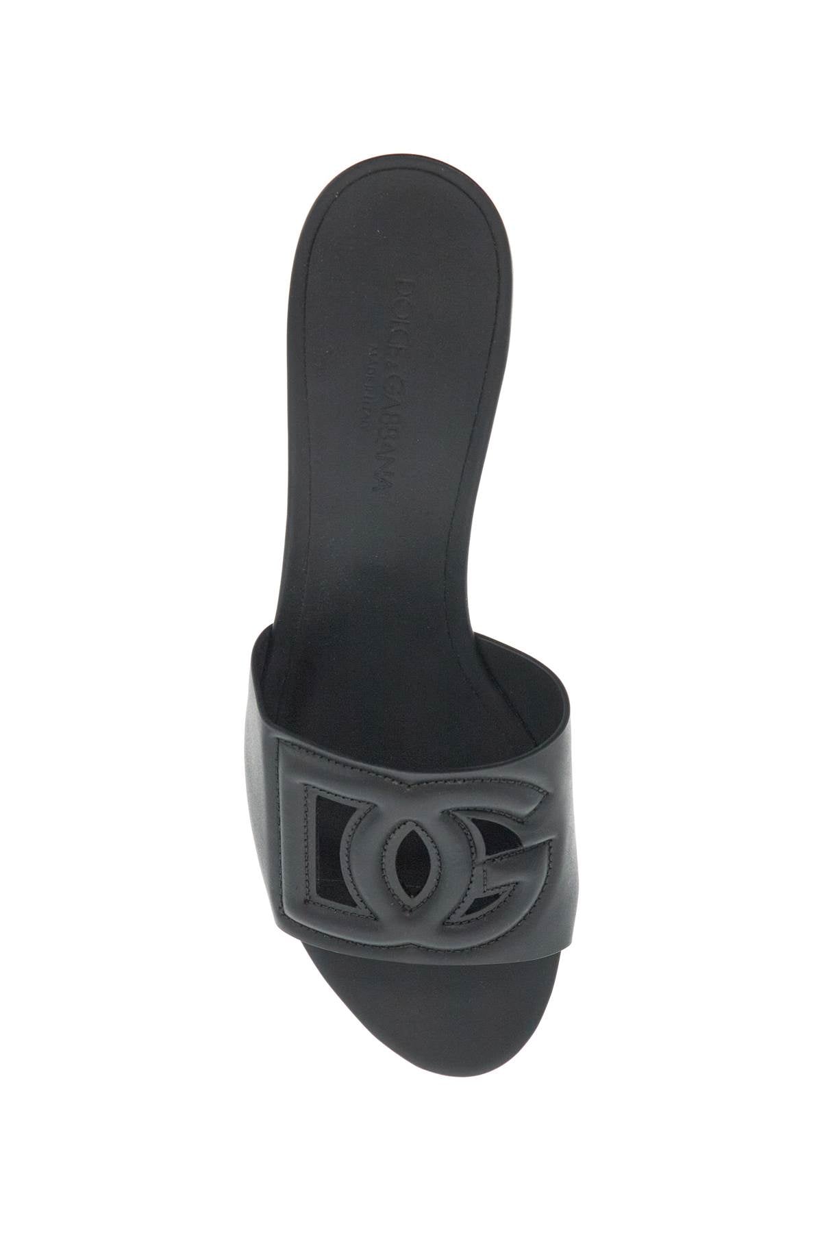 Dolce & Gabbana DG Logo Leather Slides image 1