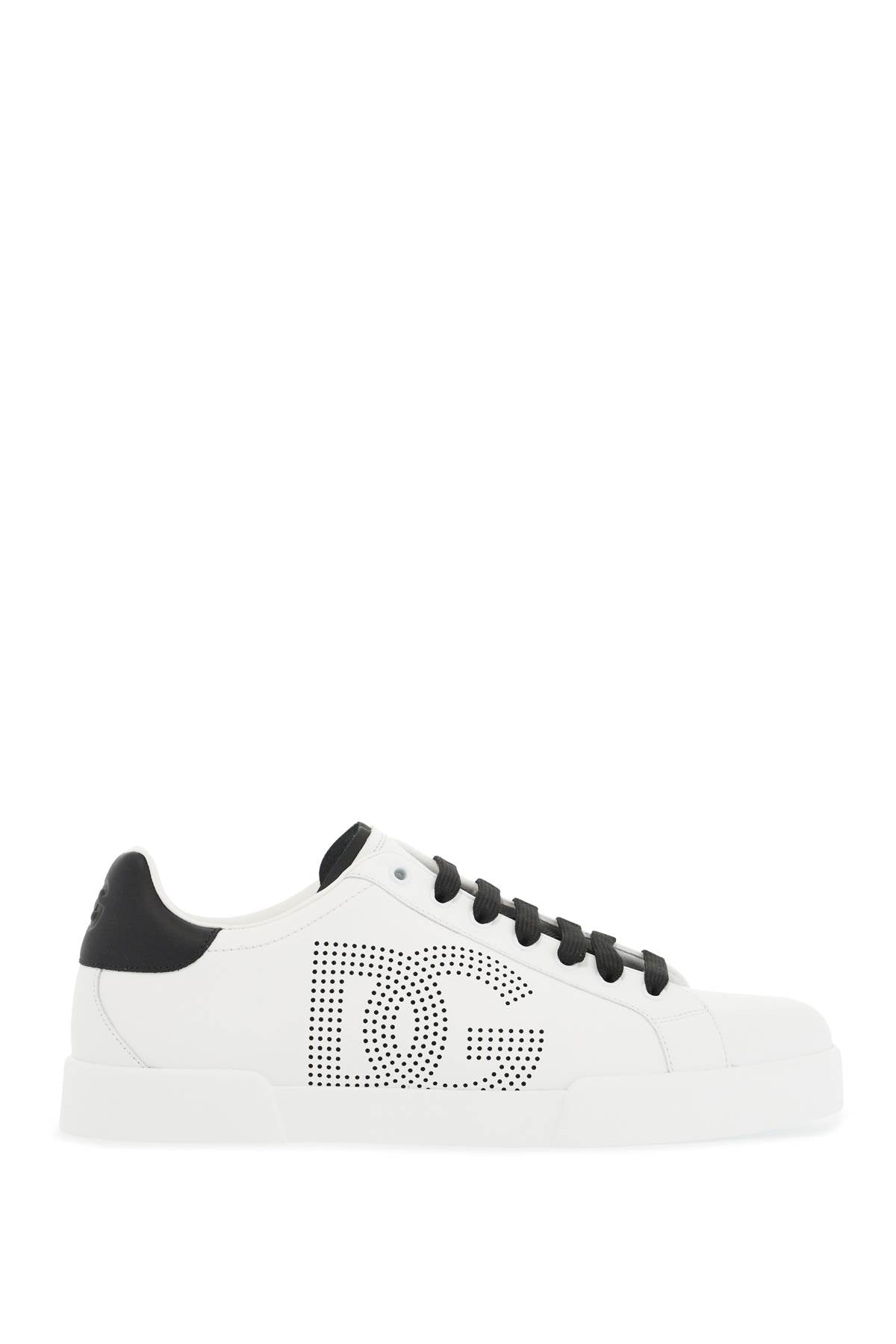 Dolce & Gabbana Portofino Perforated Logo Leather Sneakers image 0