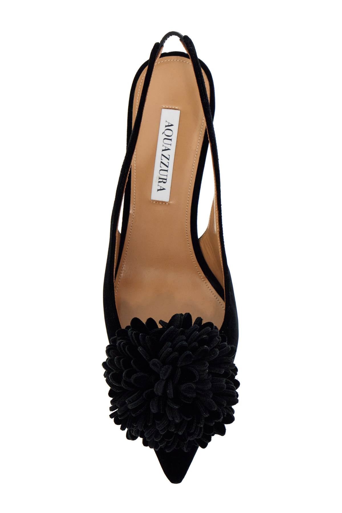 Aquazzura Velvet Couture Slingback Pumps with Maxi Pom-Pom image 1