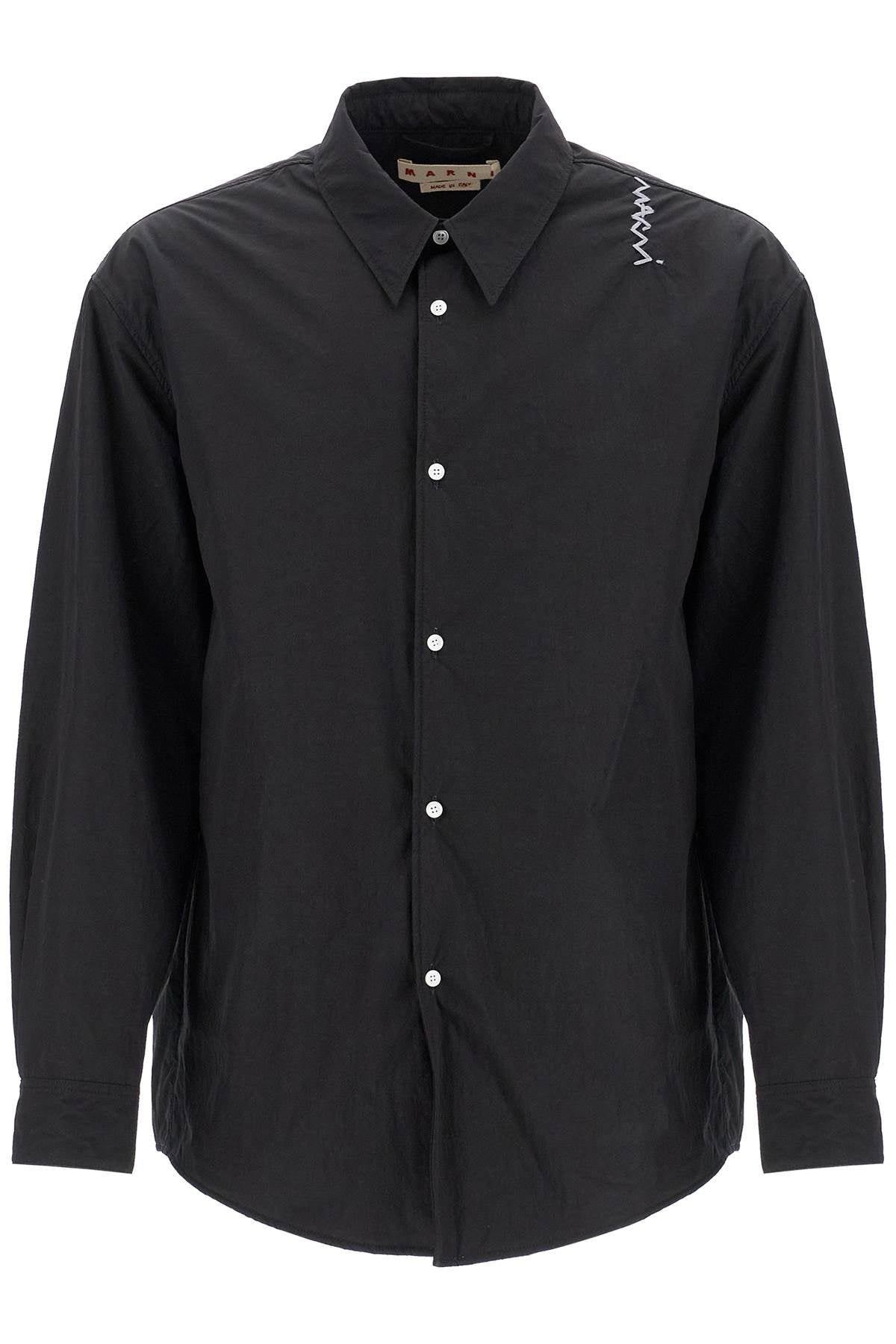 Marni Logo-Embroidered Technical Cotton Overshirt image 0