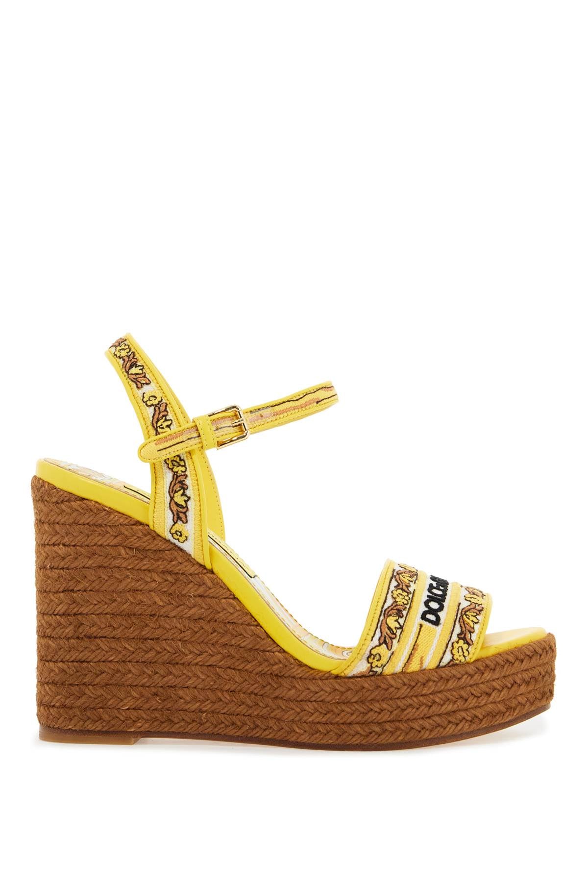 Dolce & Gabbana maiolica embroidered wedge sandals image 0