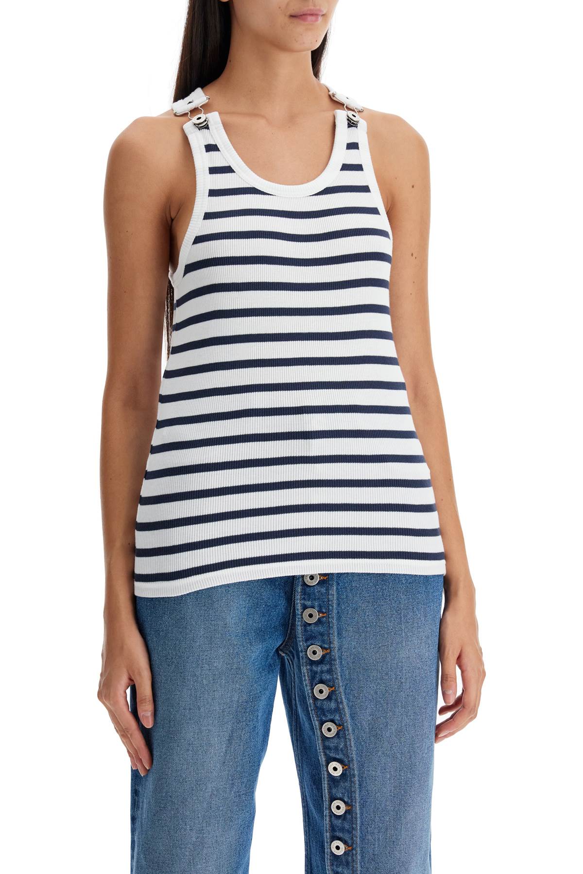 JEAN PAUL GAULTIER striped sailor tank top image 1