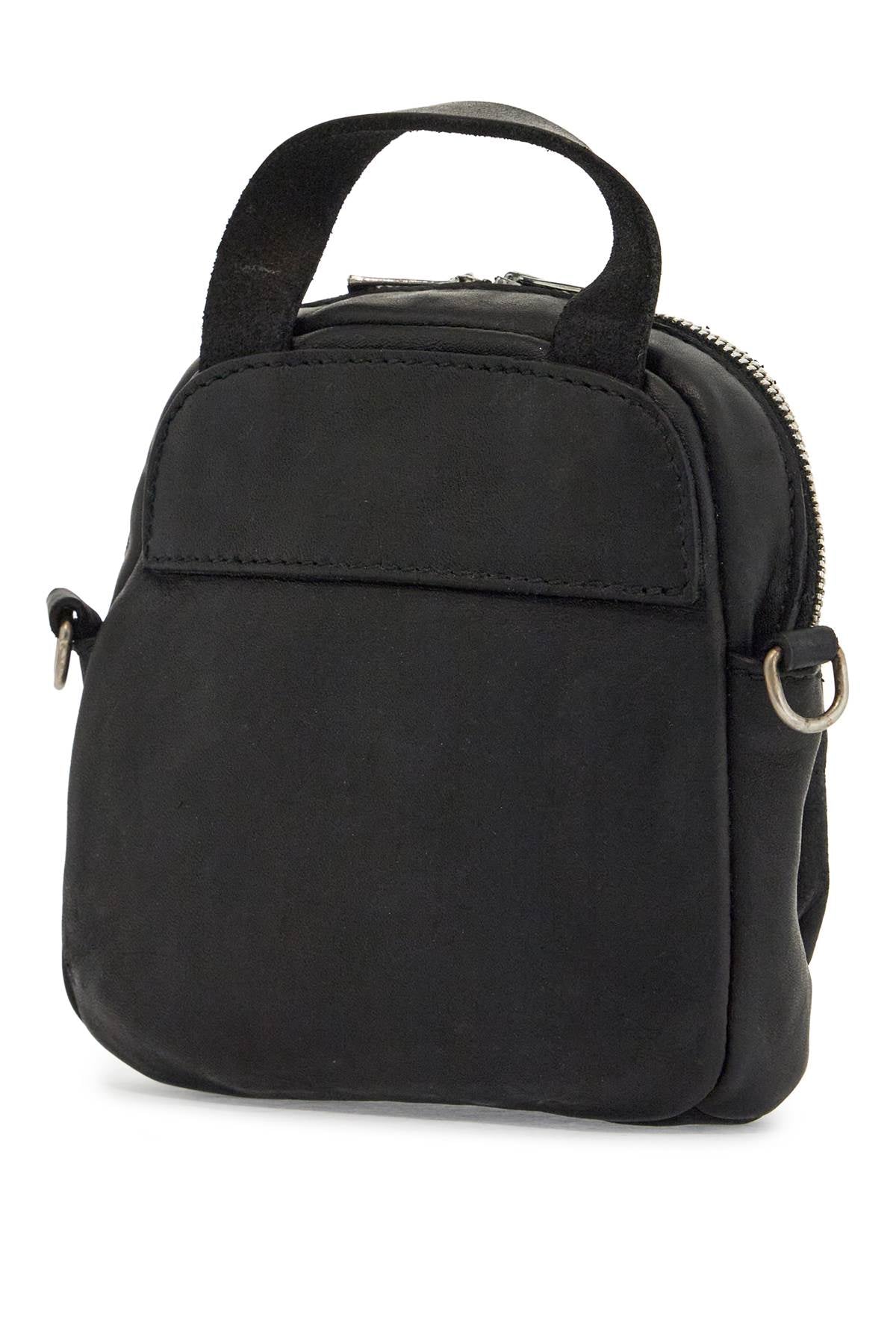 Guidi mini backpack in black horse leather with handle and straps image 1