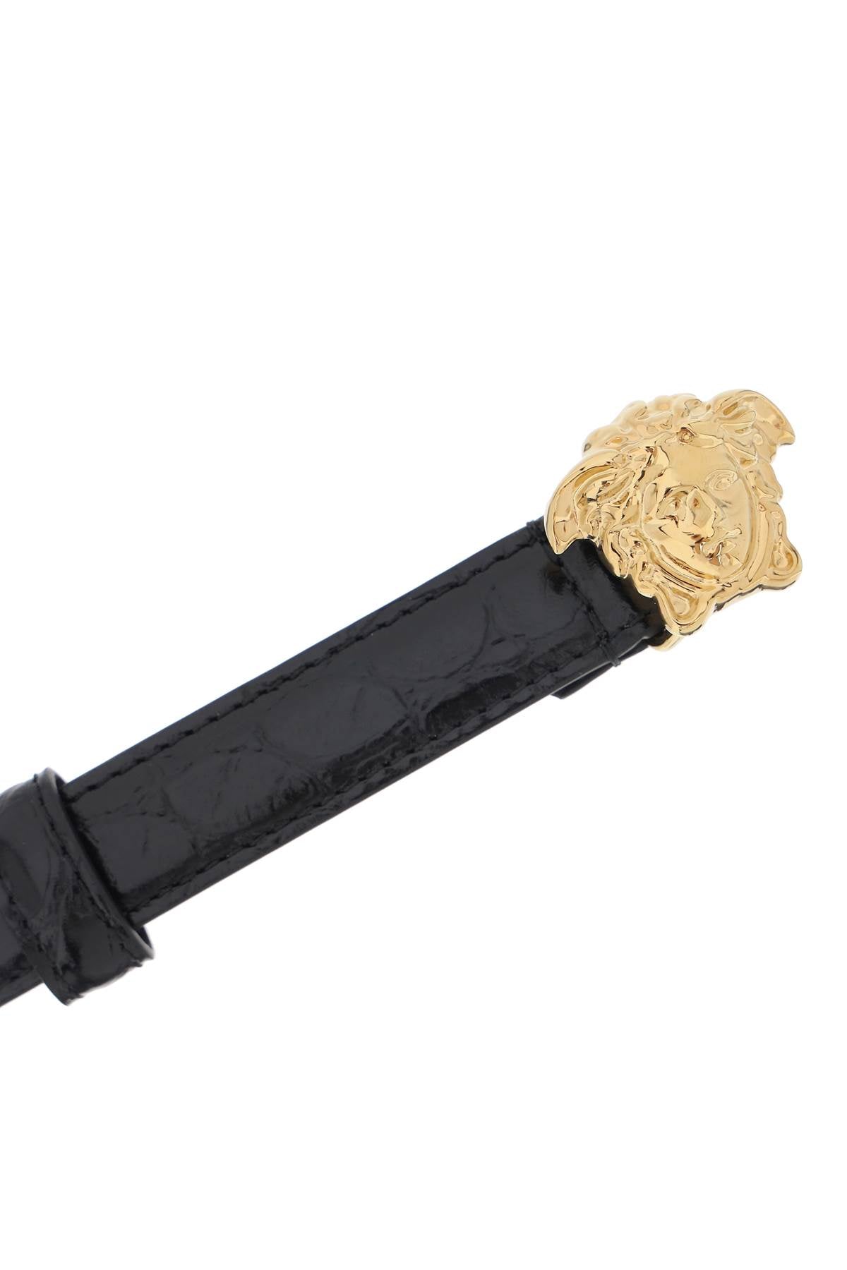 Versace la medusa croco-embossed belt image 2