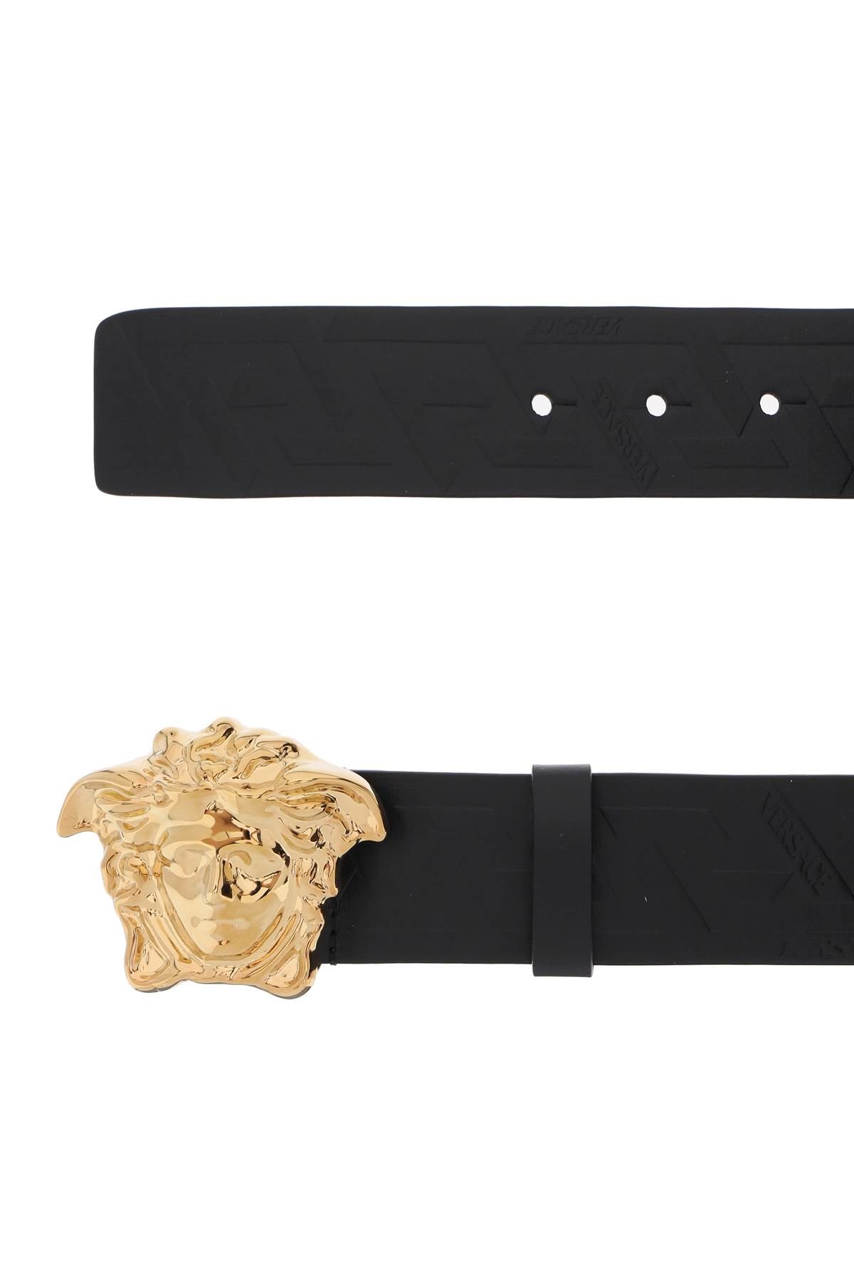 Versace La Medusa Greca Leather Belt image 1