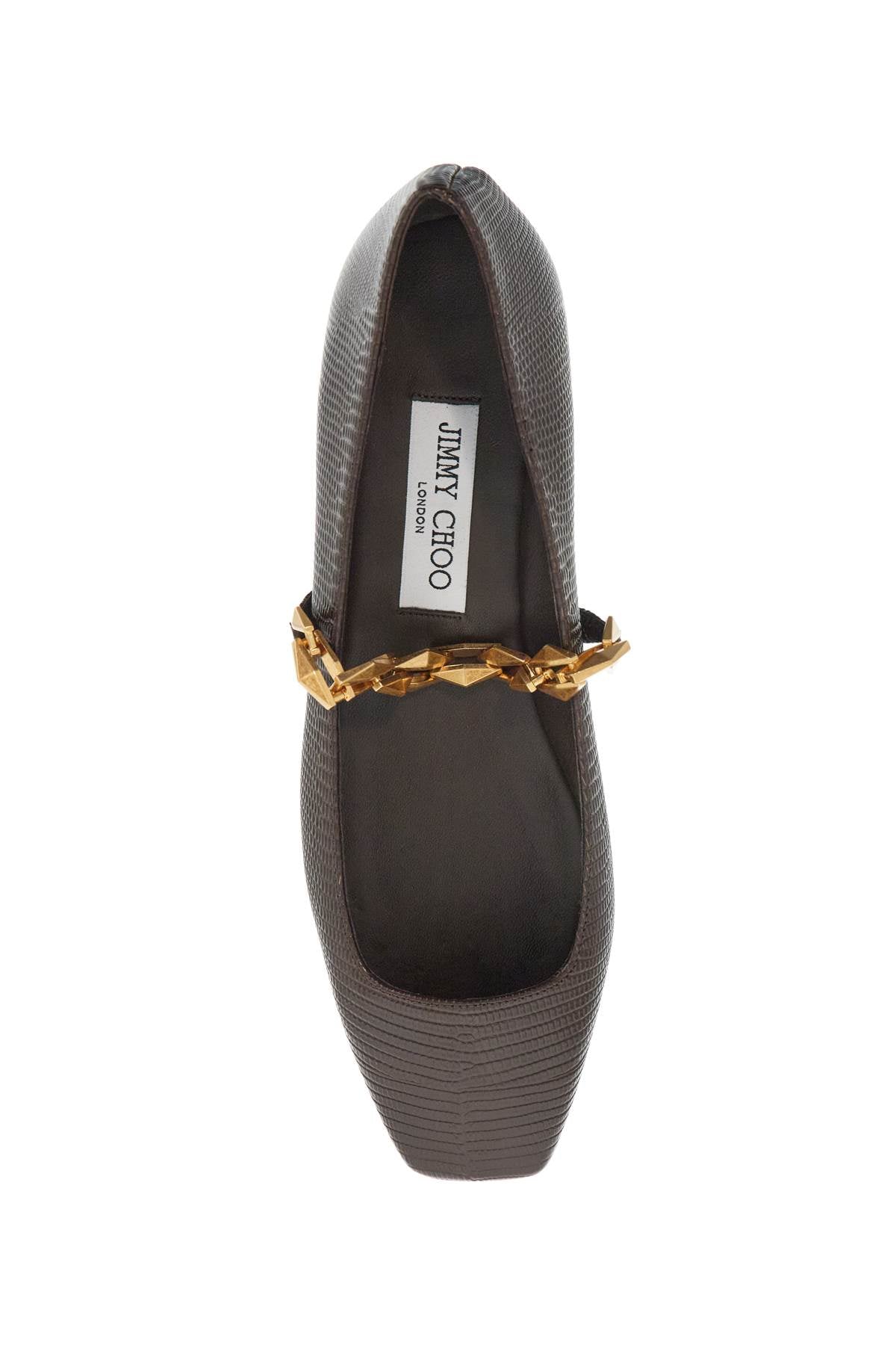 Jimmy Choo Tilda Embossed Lizard Leather Ballerinas image 1