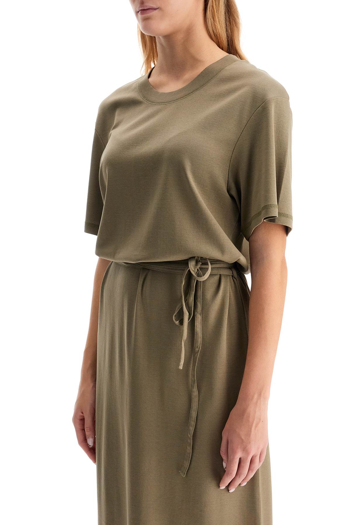 Lemaire Midi T-Shirt Dress with Removable Belt image 3