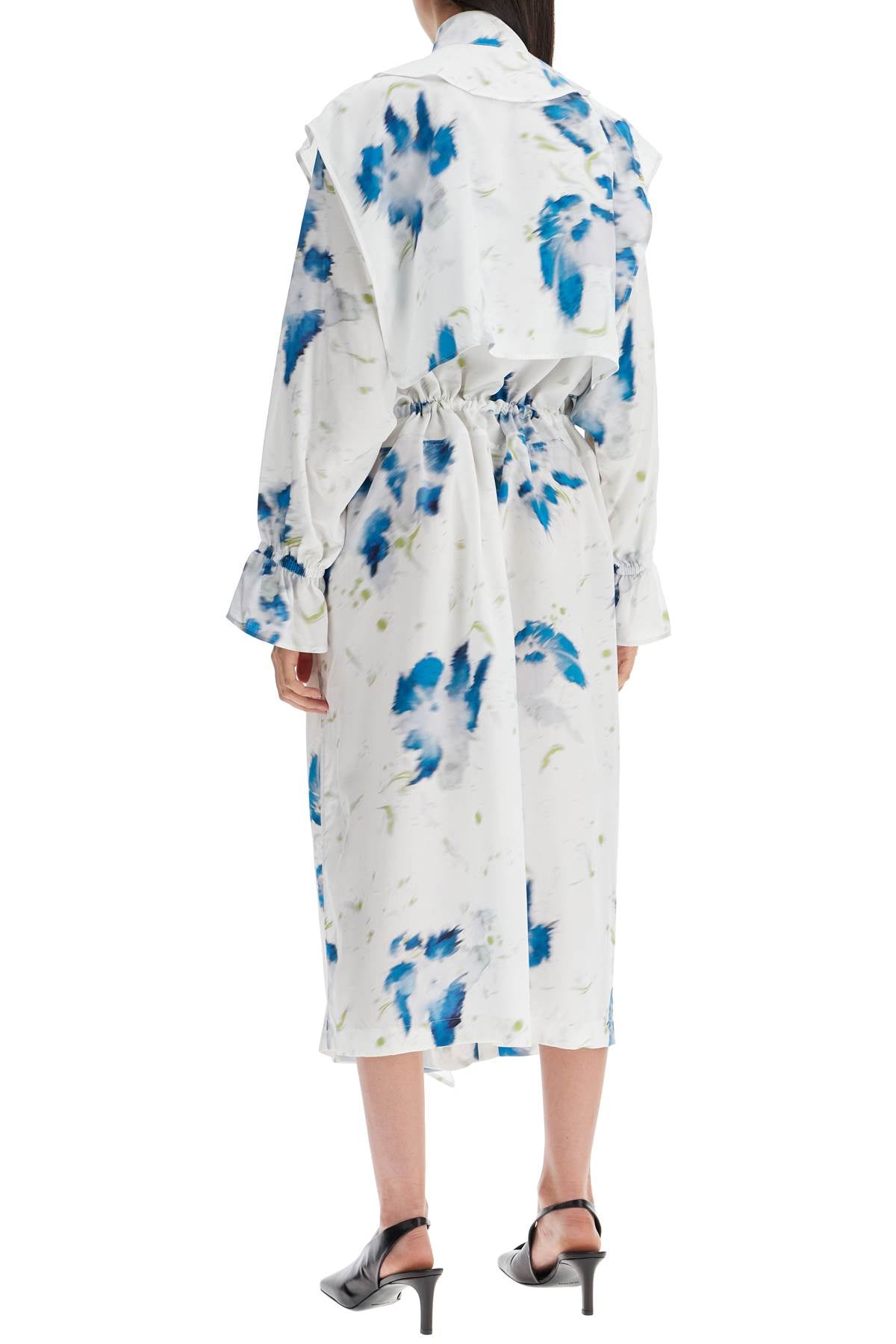 Lemaire Printed Viscose Duster Coat with Cape image 2