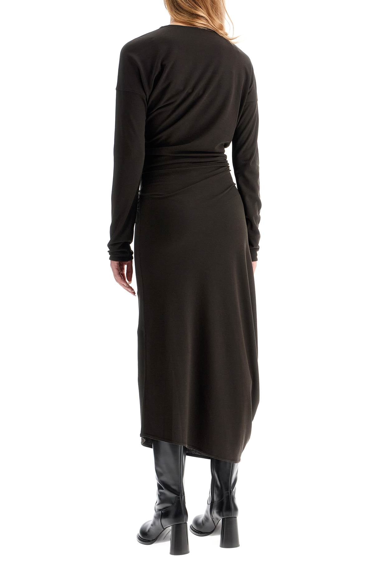 Lemaire Long-Sleeved Twisted Cotton Crepe Dress image 2