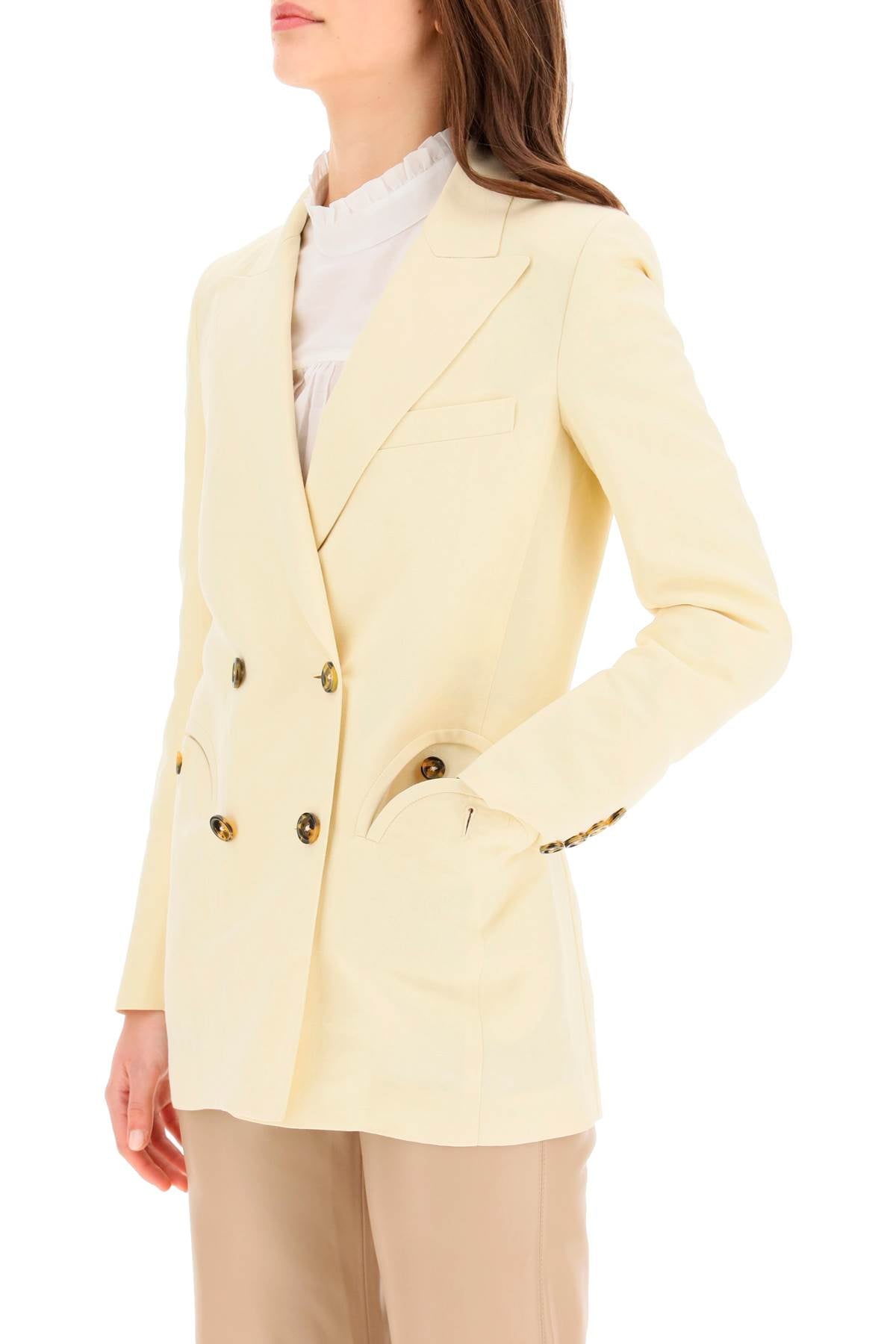 Blaze Milano Savannah Linen & Silk Unlined Blazer image 3