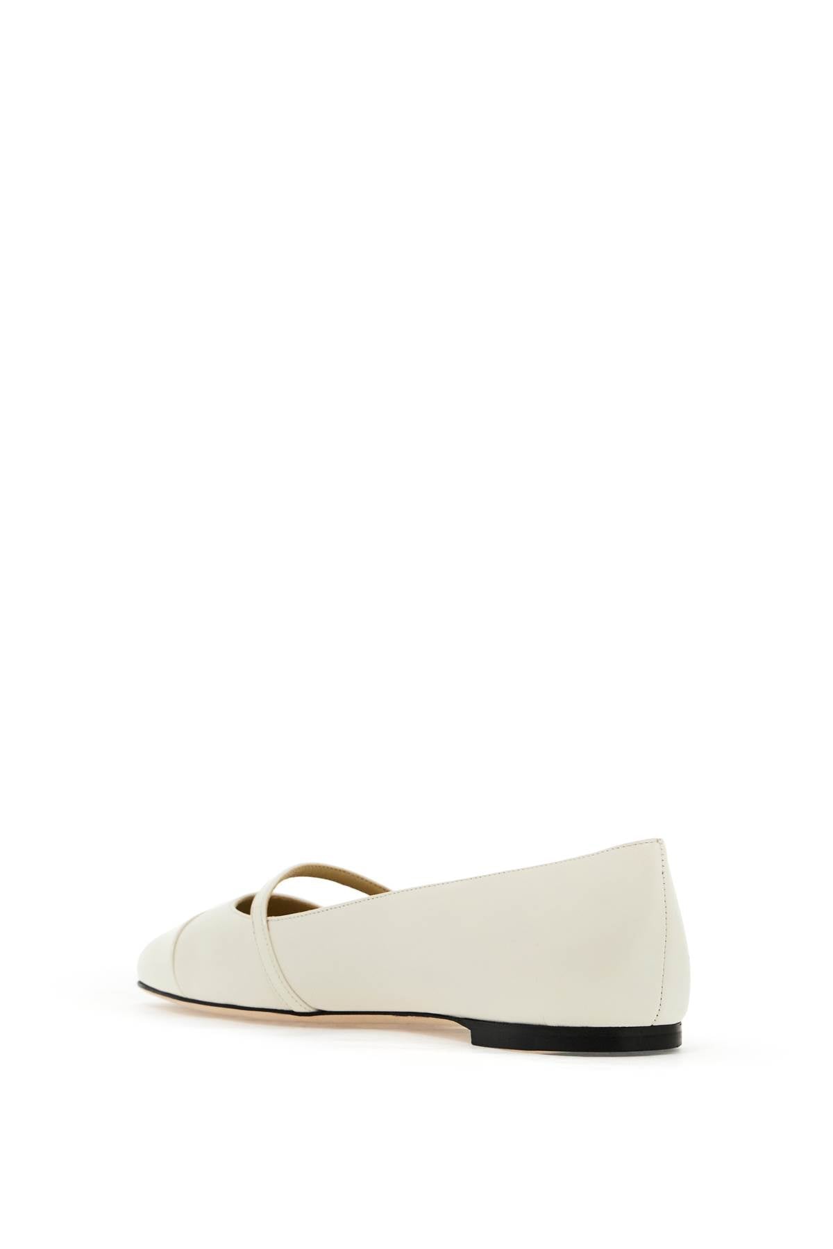 Jimmy Choo Elisa Pointed Toe Leather Ballerina Flats with Pearl Detail image 2