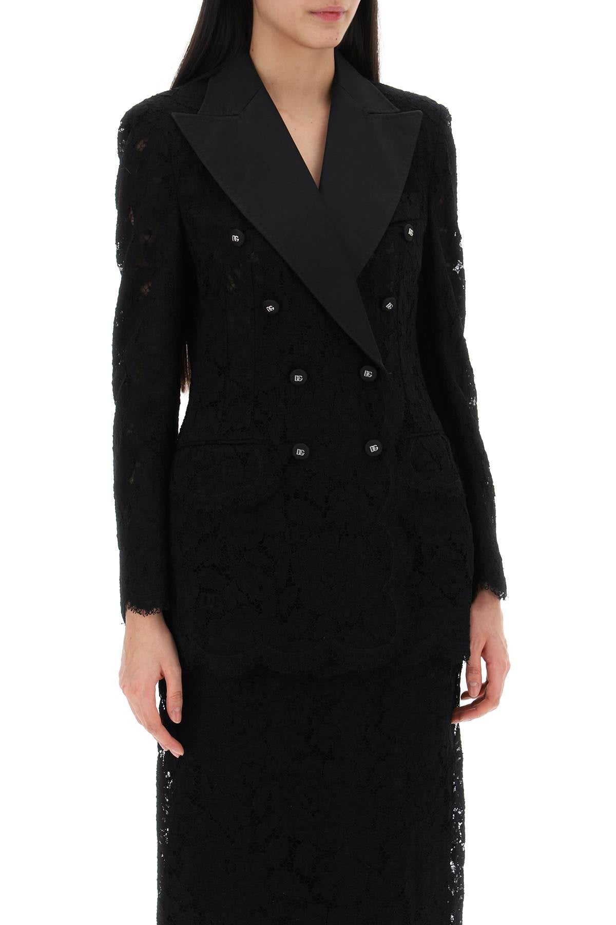 Dolce & Gabbana Double-Breasted Lace Blazer image 1