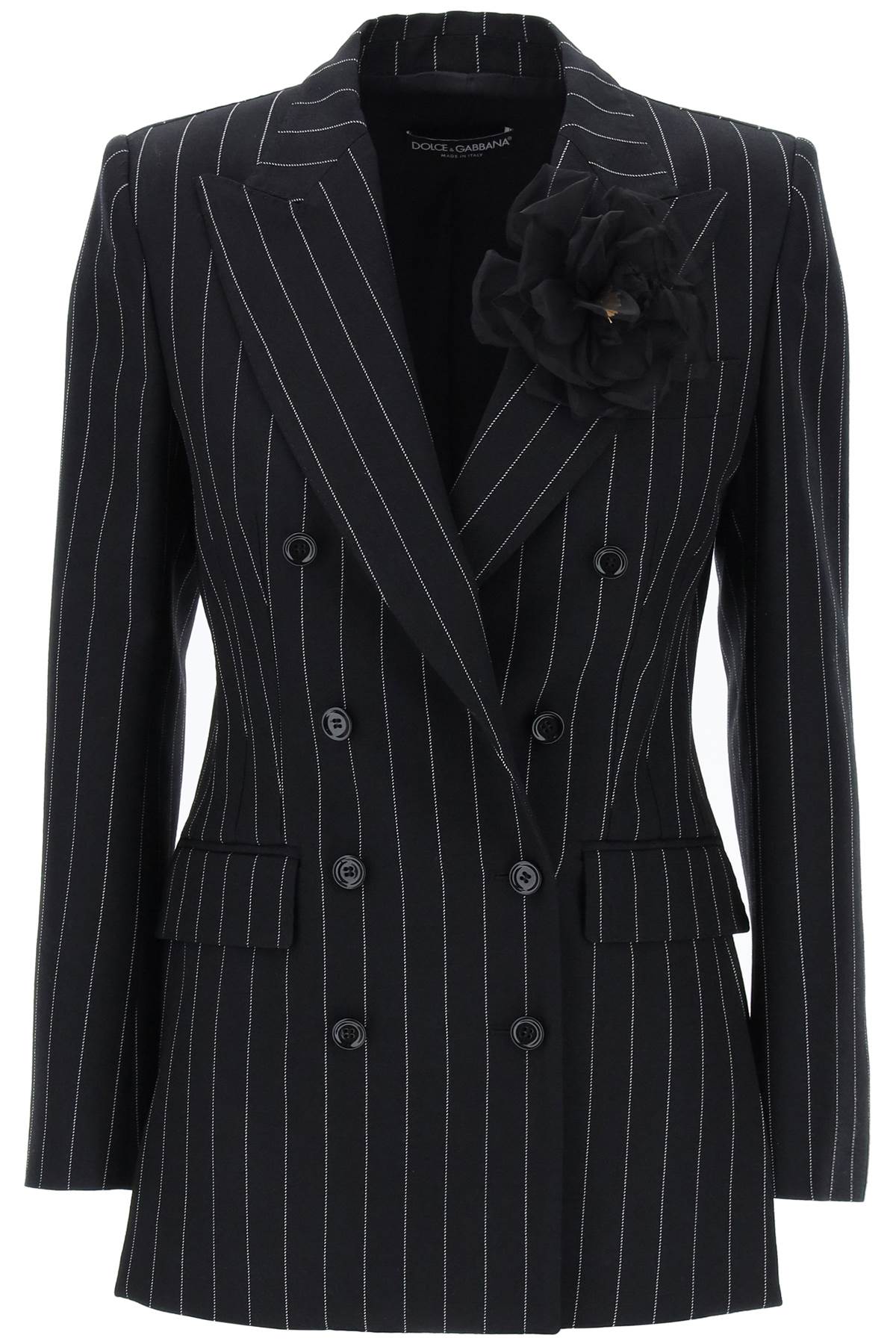 Dolce & Gabbana Double-Breasted Turlington Pinstripe Wool Jacket image 0