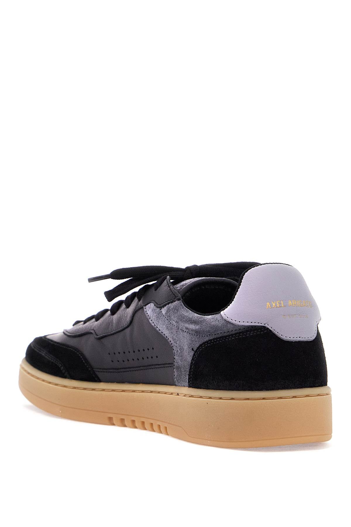 Axel Arigato black low sneakers in eco-friendly leather and suede with beige sole image 2