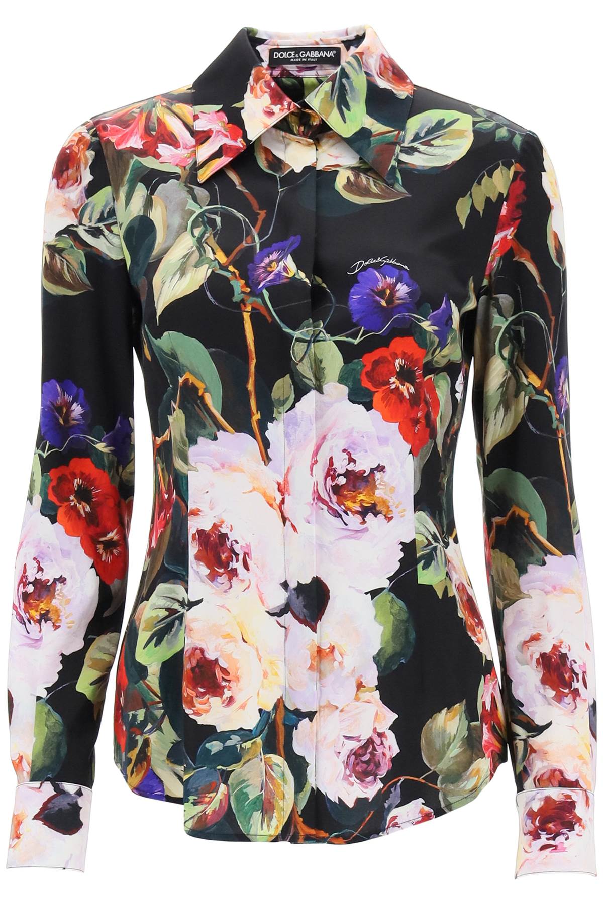 Dolce & Gabbana Rose Garden Silk Satin Shirt image 0