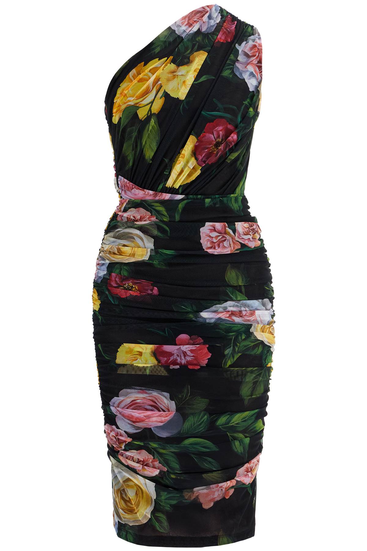 Dolce & Gabbana elegant black dress in polyamide with floral pattern for cocktails and evenings image 0